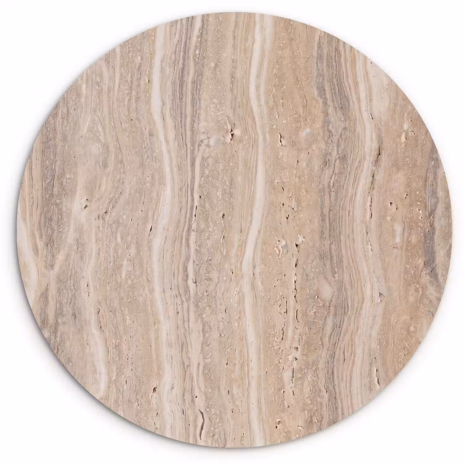 Steen - Patroon - Textuur - Natuurlijk - Beige Wandcirkel kunststof plaat 5mm dik klein -3d