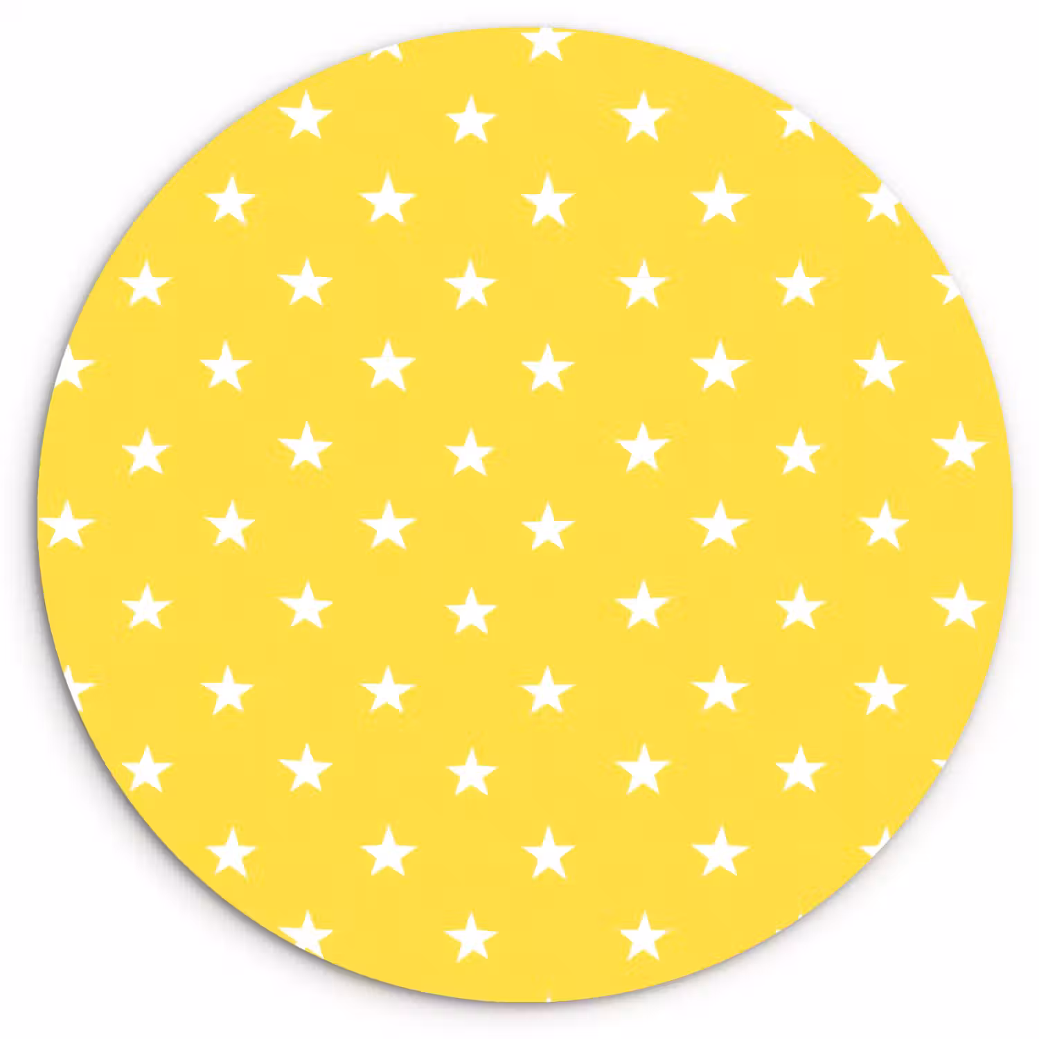 Sterren - Patroon - Minimalistisch - Geel Wandcirkel kunststof plaat 5mm dik klein 188 -3d