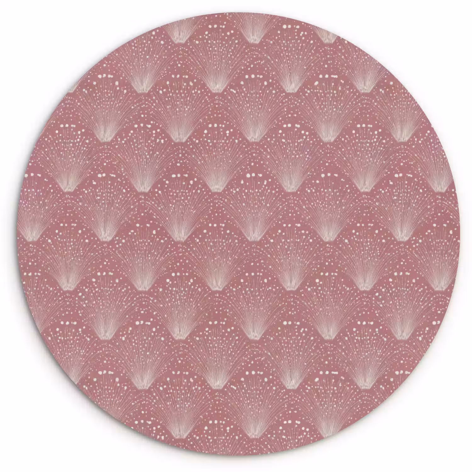 Trendy - Patroon - Roze Wandcirkel kunststof plaat 5mm dik klein 188 -3d