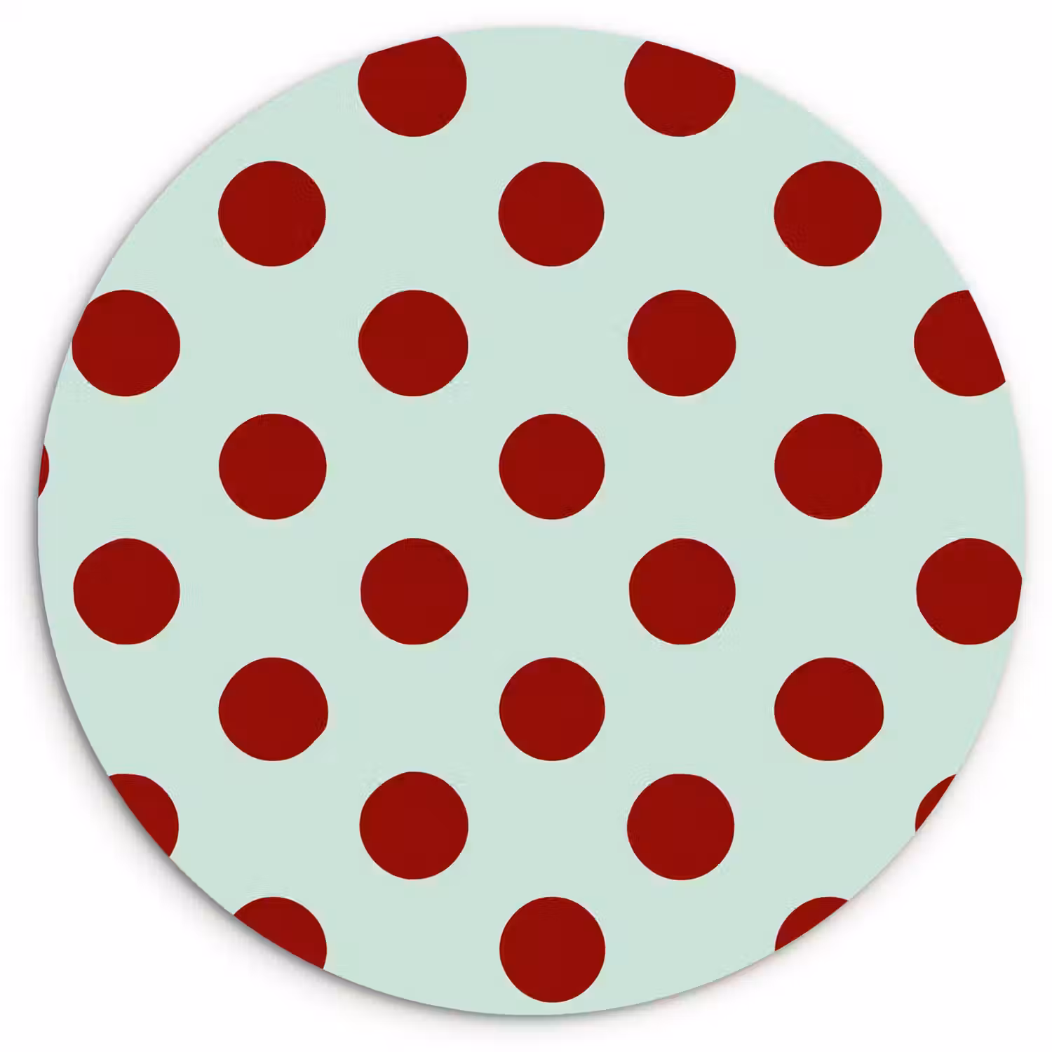Polka - Dots - Rood Wandcirkel kunststof plaat 5mm dik klein 188 -3d