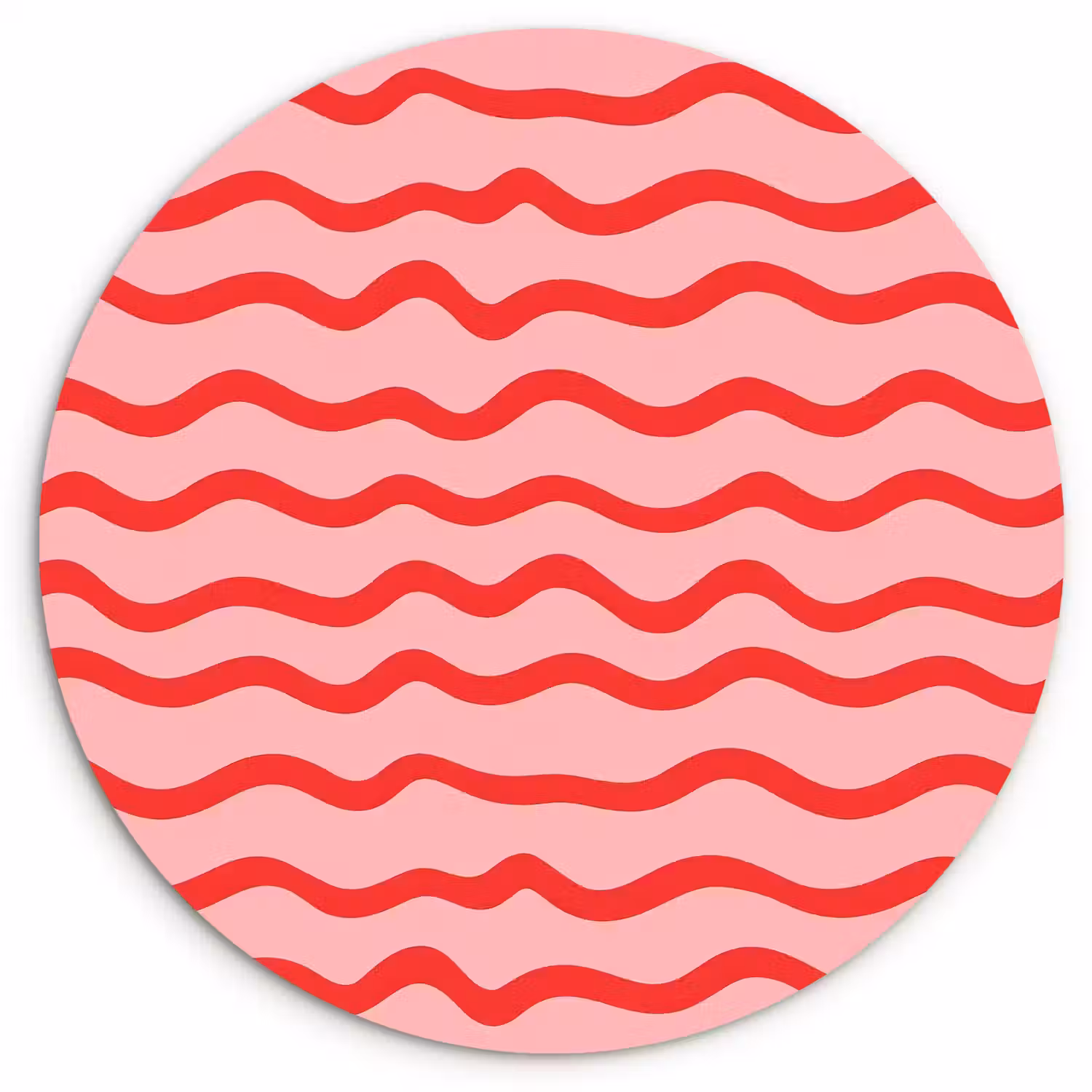 Speels - Patroon - Rood Wandcirkel kunststof plaat 5mm dik klein 188 -3d