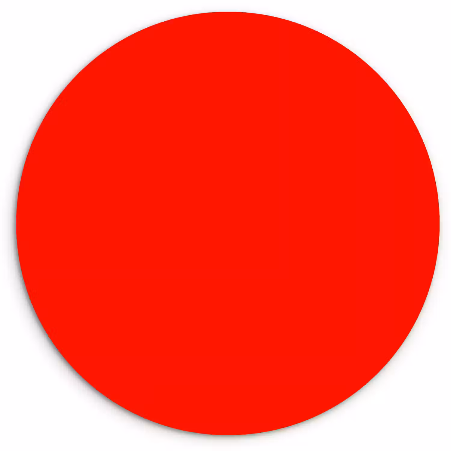 Vibrant - Vermilion - Rood Wandcirkel kunststof plaat 5mm dik klein 188 -3d