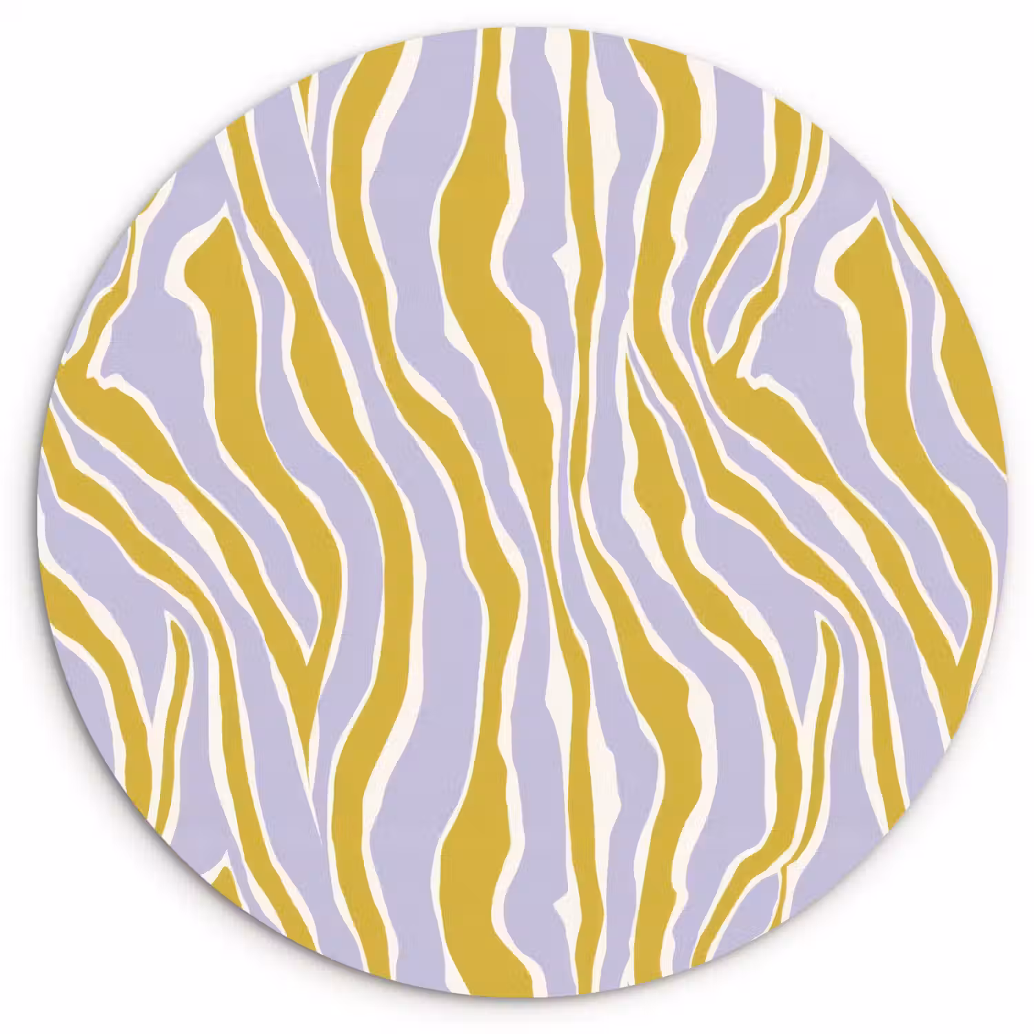 Zebra - Modern - Meerkleurig Wandcirkel kunststof plaat 5mm dik klein 188 -3d