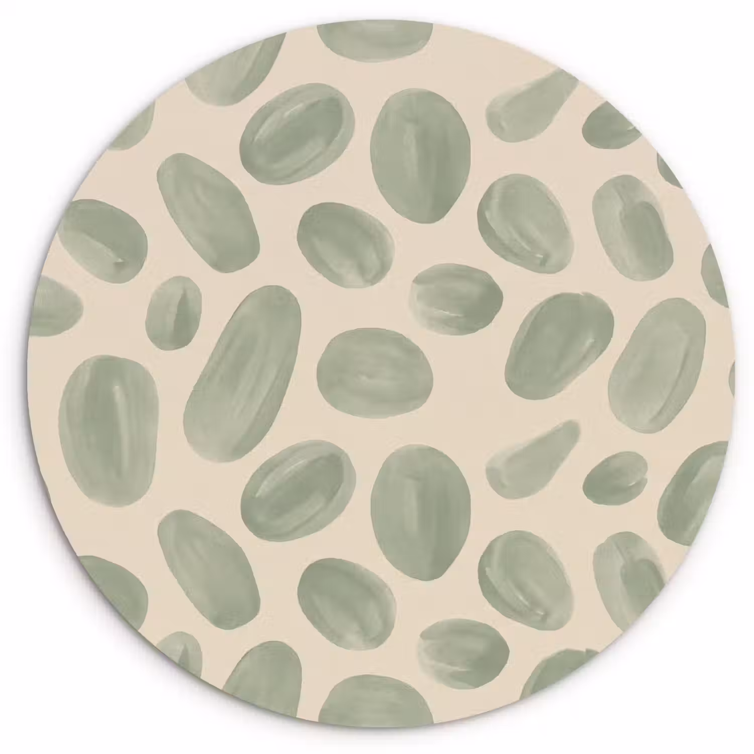 Abstract - Patroon - Organisch - Groen - Modern Wandcirkel kunststof plaat 5mm dik klein -3d