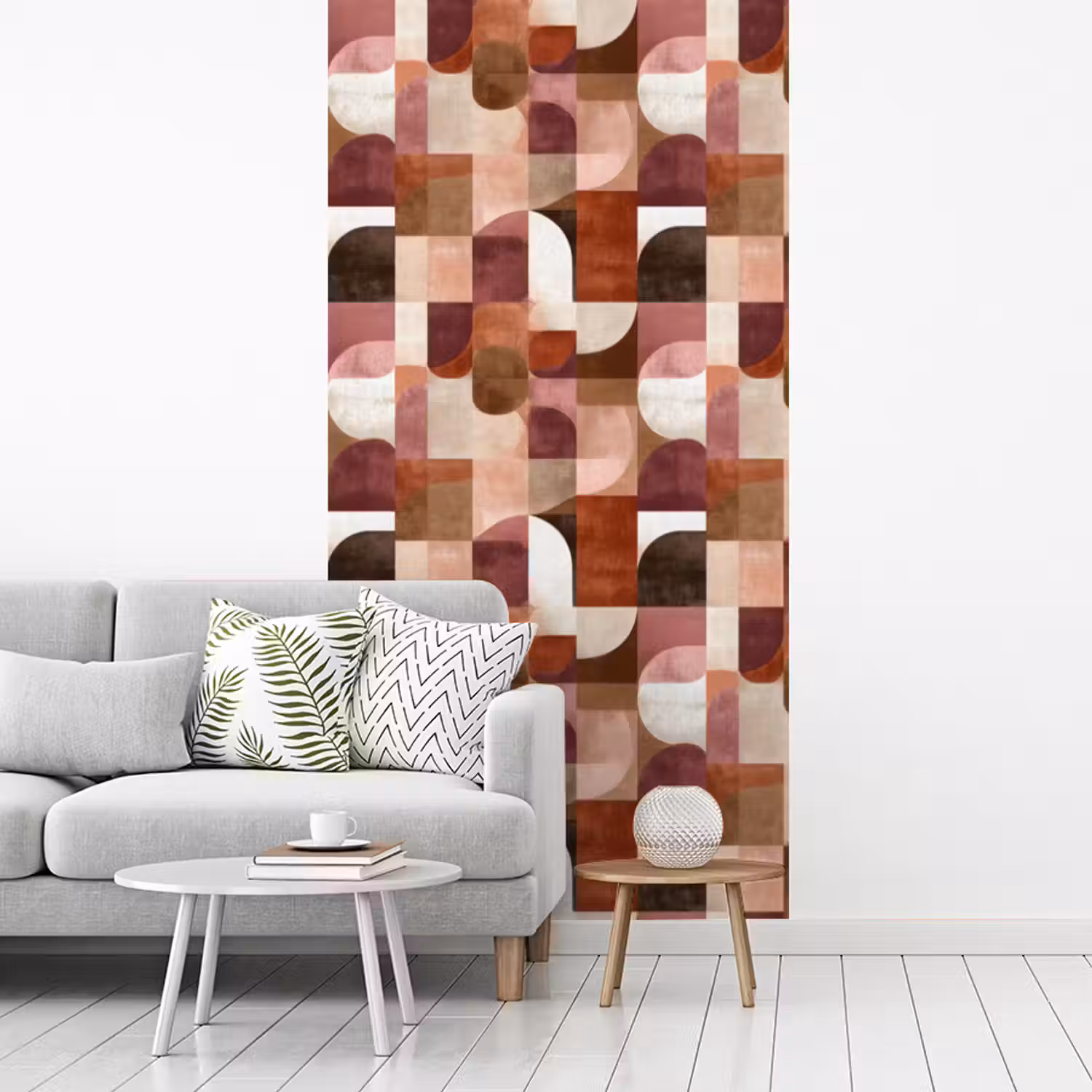 Geometrie - Modern - Retro fotobehang vinyl groot 64 -woonkamer