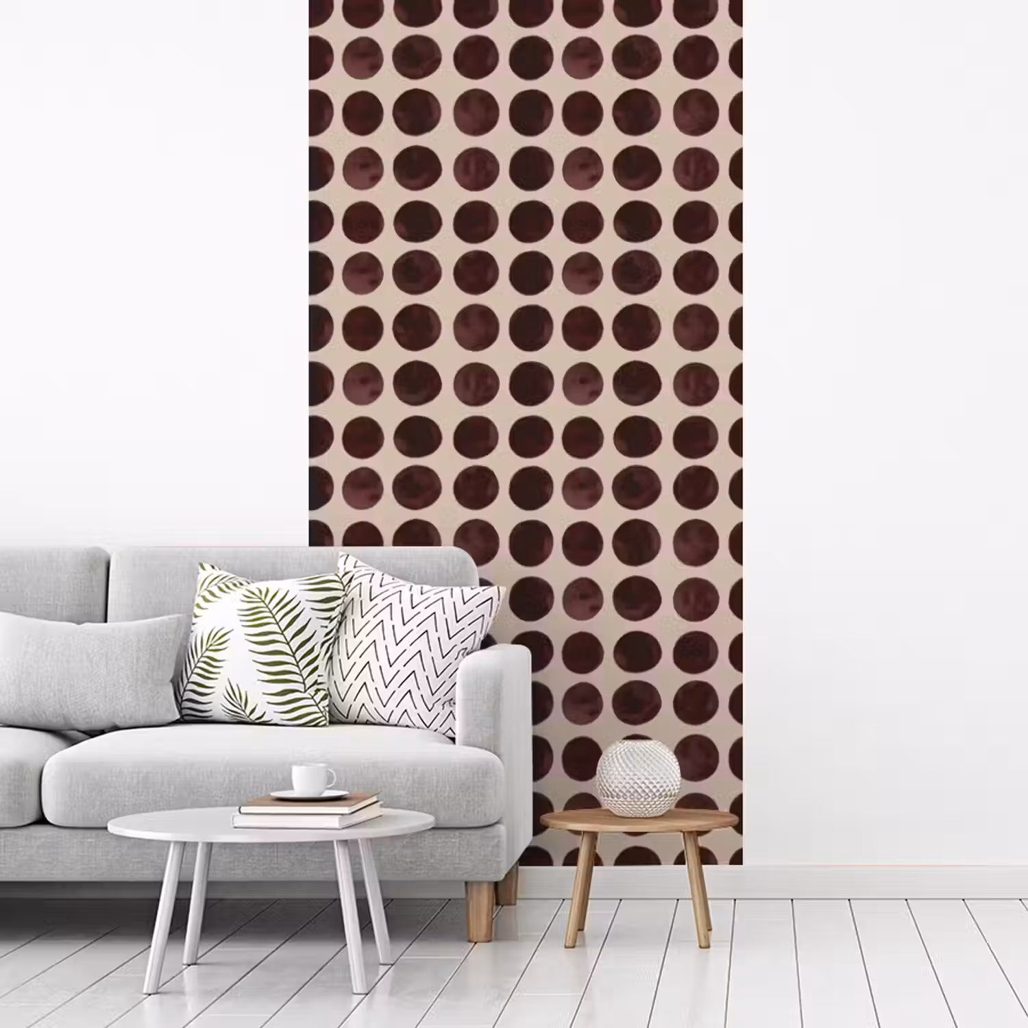 Stippen - Patroon - Bruin fotobehang vinyl groot 64 -woonkamer