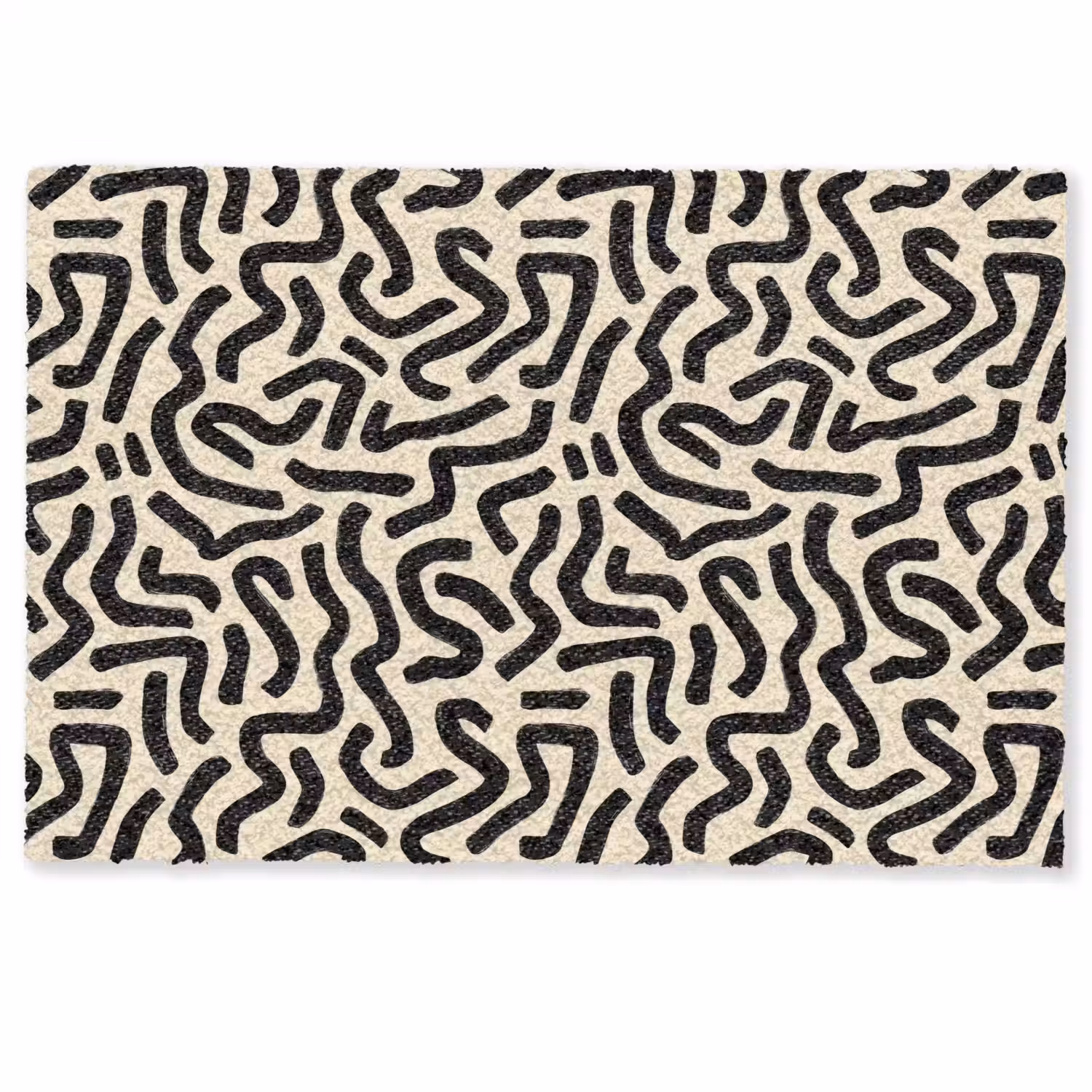 Abstract - Lijnen - Zwart Deurmat klein 898 -zkaufland3d