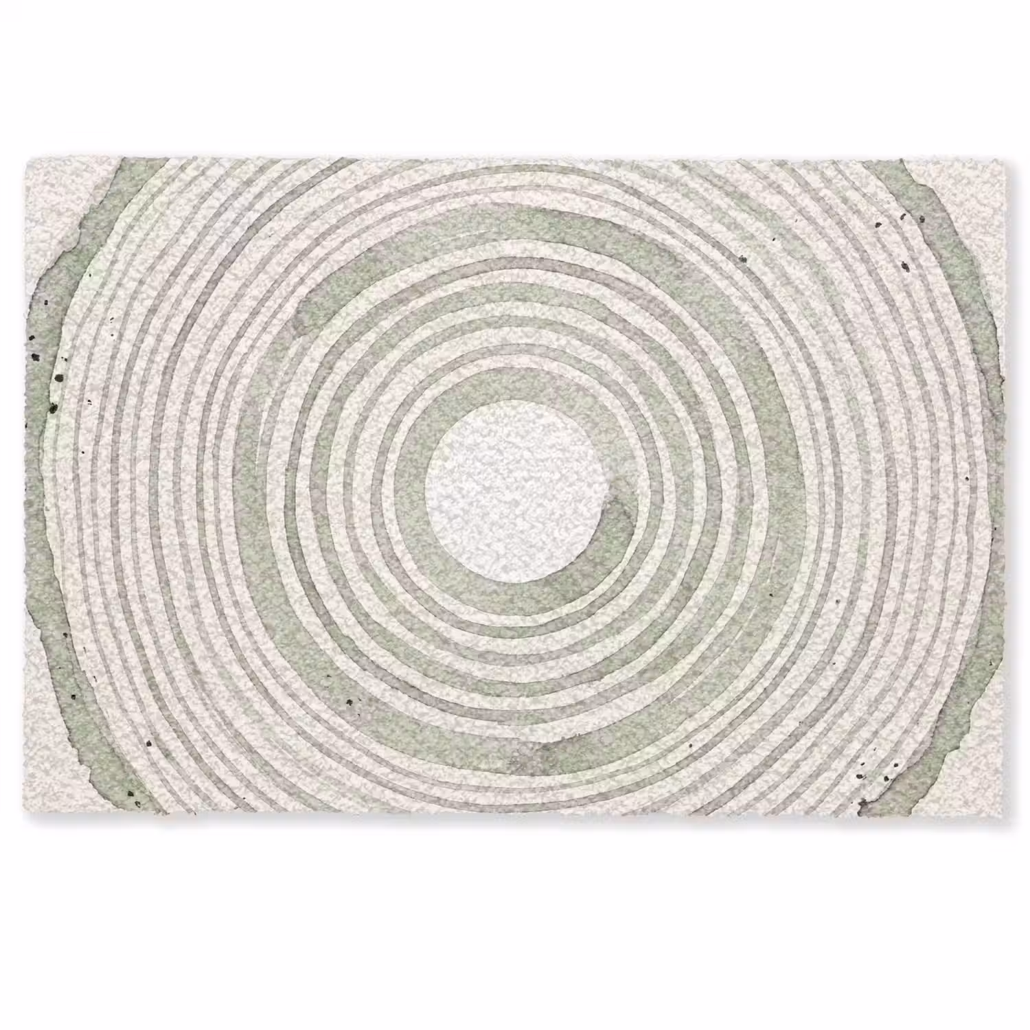 Abstractie - Cirkels - Waterverf - Groen - Modern Deurmat klein -zkaufland3d