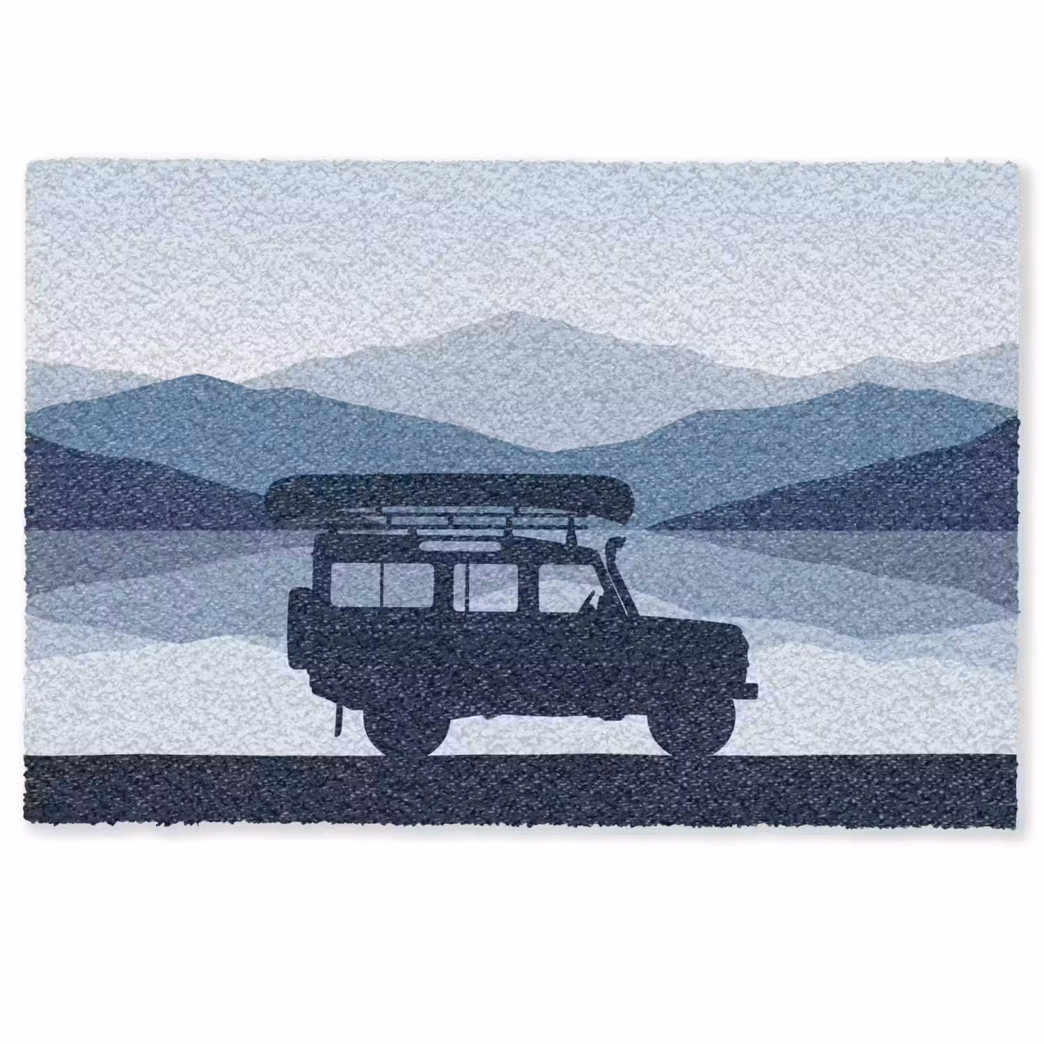 Auto - Meer - Bergen - Blauw Deurmat klein -zkaufland3d