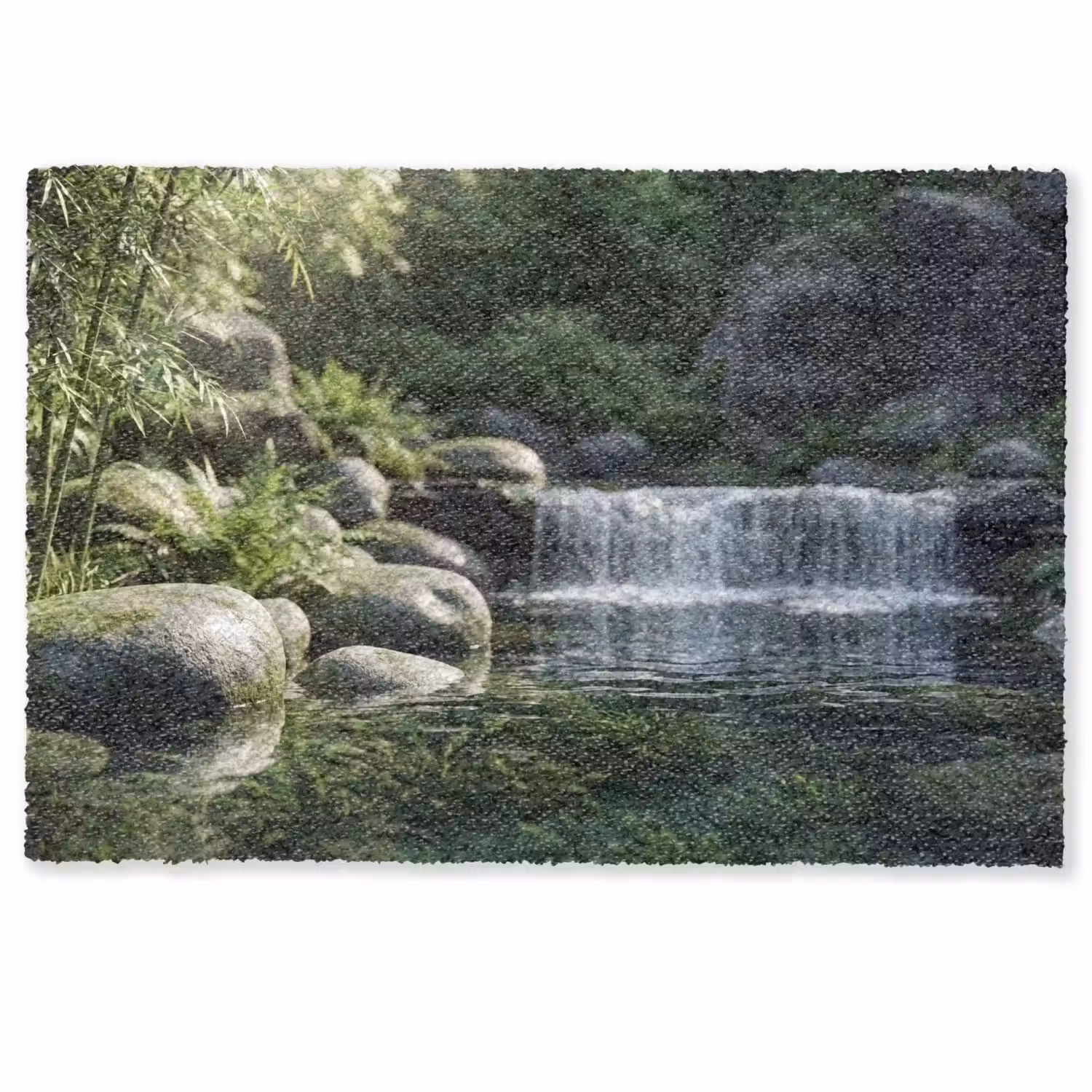 Beek - Waterval - Natuur - Groen Deurmat klein -zkaufland3d