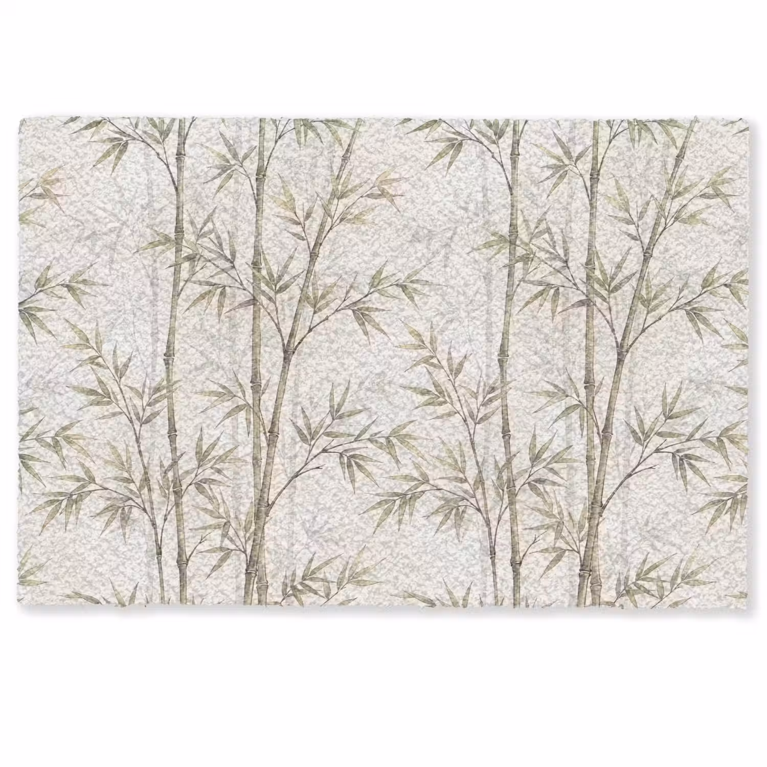 Bamboe - Bladeren - Natuur - Aquarel - Groen Deurmat klein -zkaufland3d