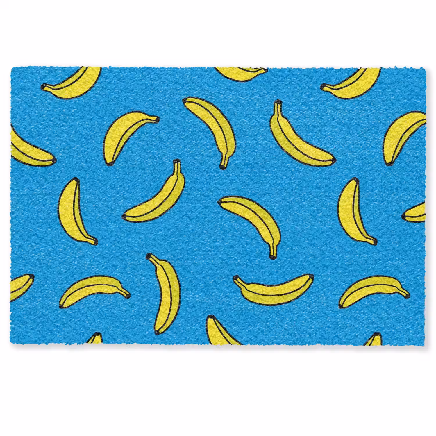 Bananen - Geel - Blauw - Print Deurmat klein -zkaufland3d