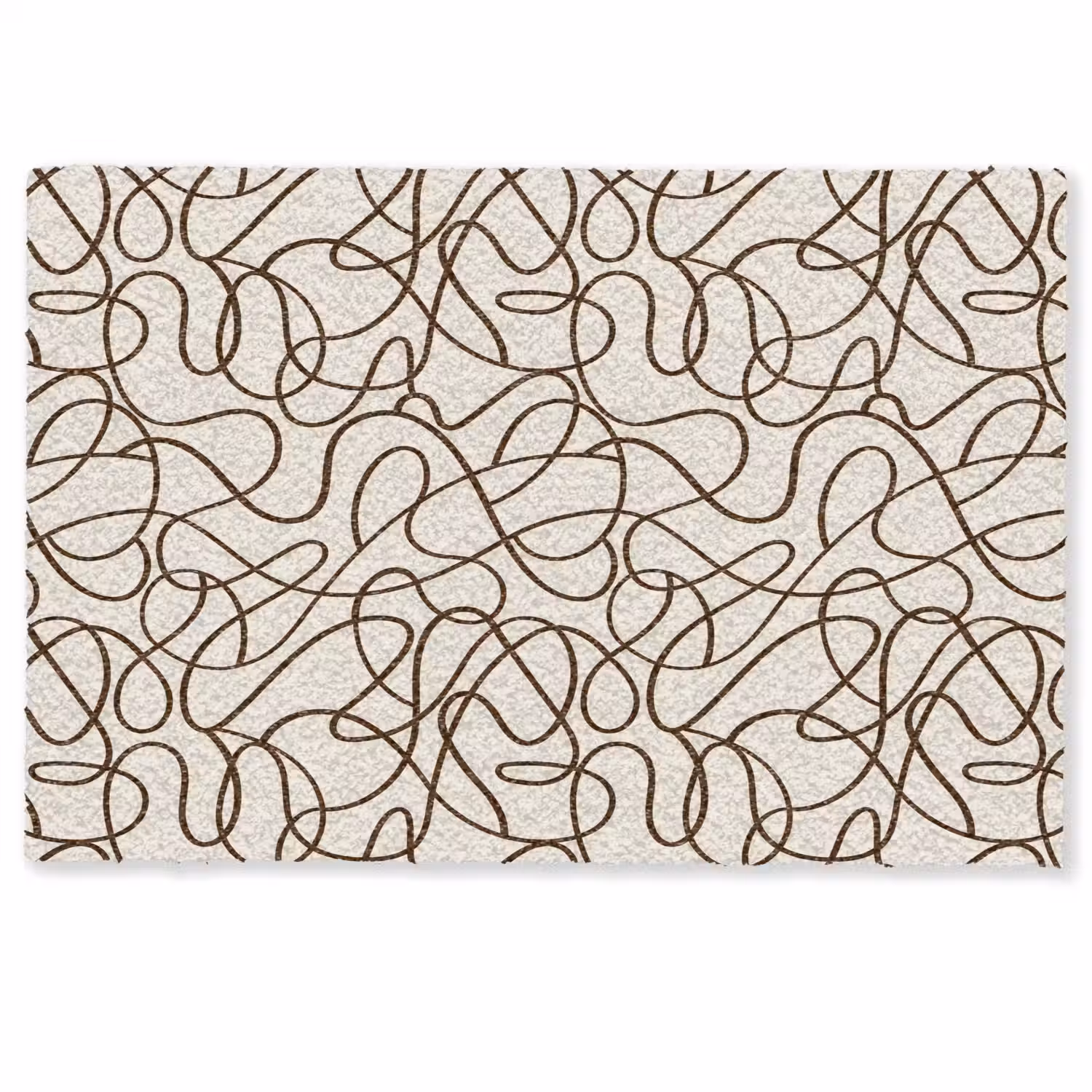 Beige - Lijnen - Donkerbruin Deurmat klein 898 -zkaufland3d