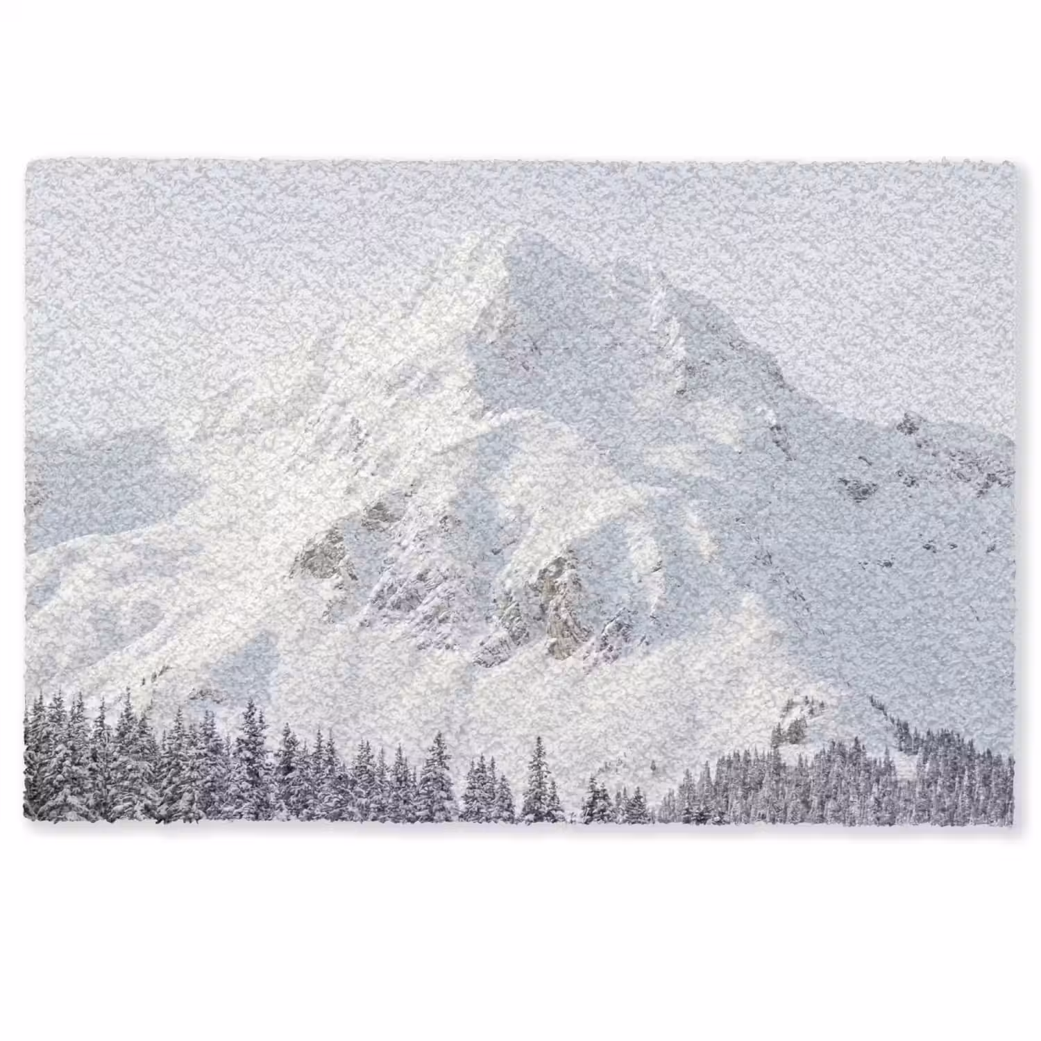 Berg - Sneeuw - Winter - Natuur - Wit Deurmat klein -zkaufland3d