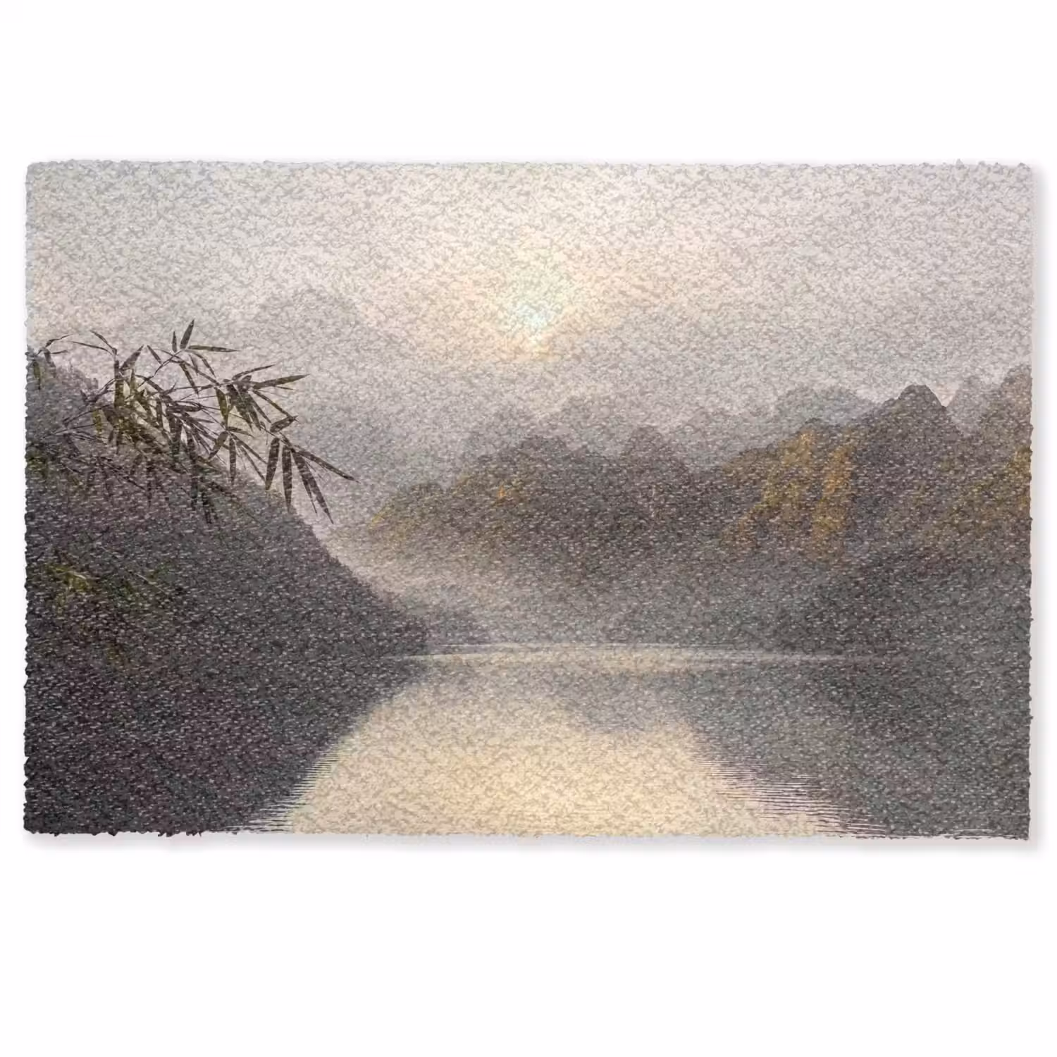 Bergen - Water - Mist - Natuur - Landschap Deurmat klein -zkaufland3d