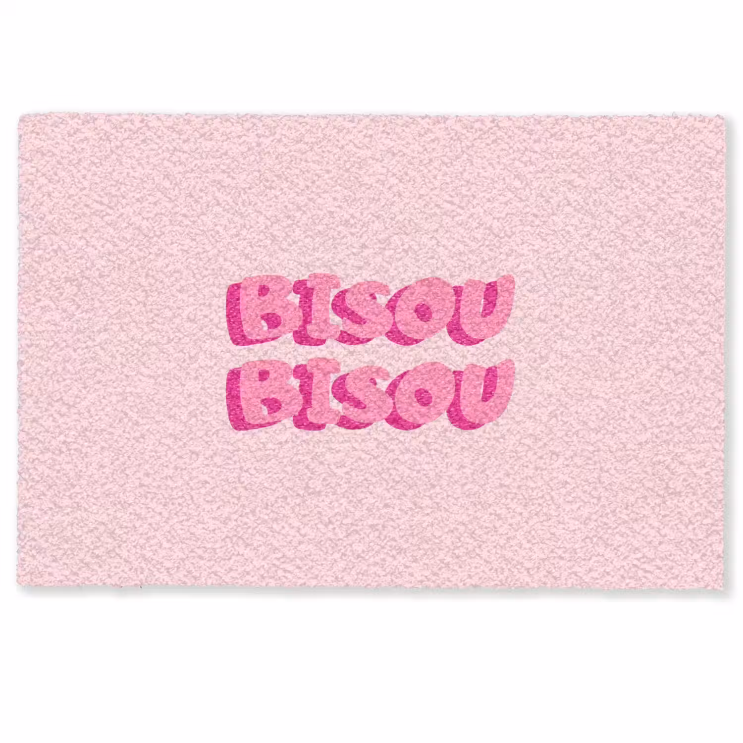 Bisou - Roze - Dikke letters Deurmat klein -zkaufland3d