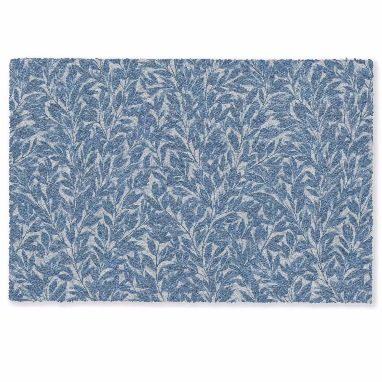 Bladeren - Klassiek - Patroon - Donkerblauw - Vintage Deurmat klein 898 -zkaufland3d