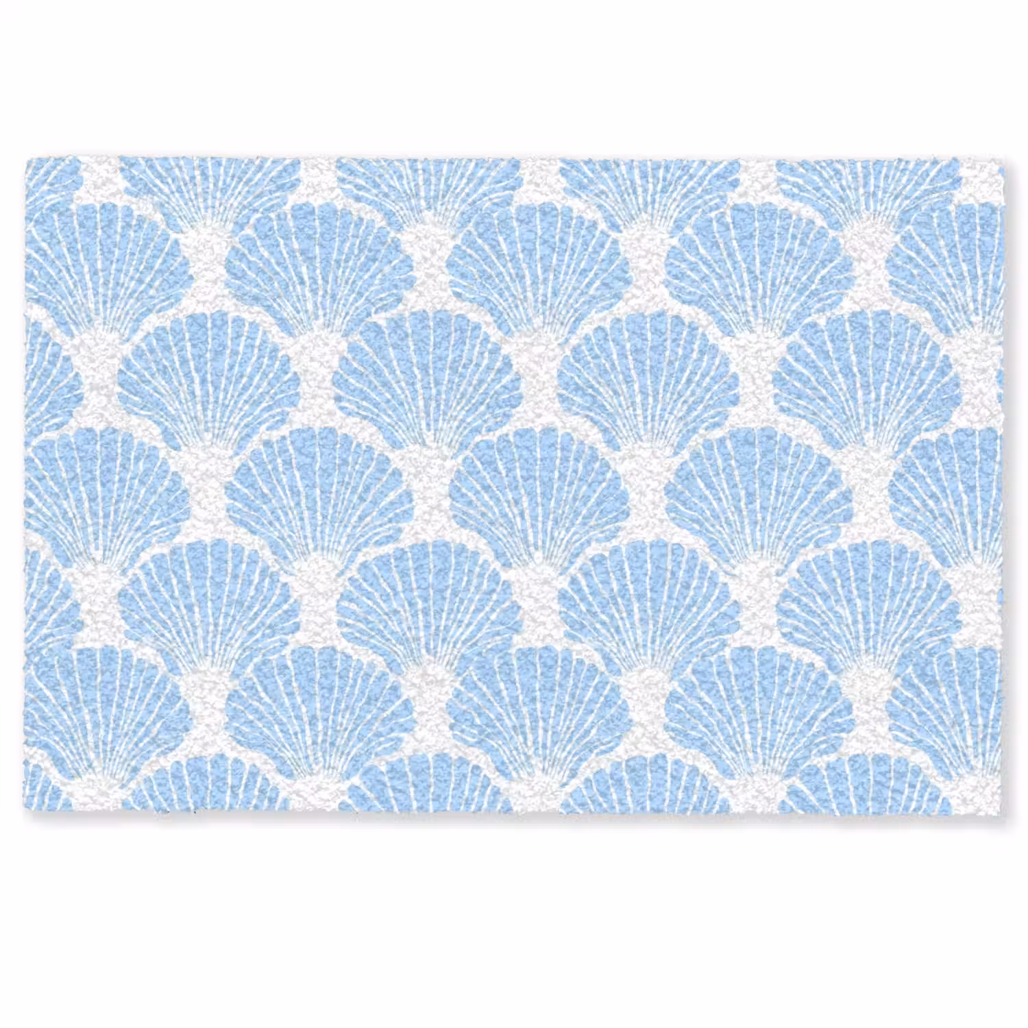 Blauw - Wit - Schelpen - Grafisch - Structuur Deurmat klein 898 -zkaufland3d