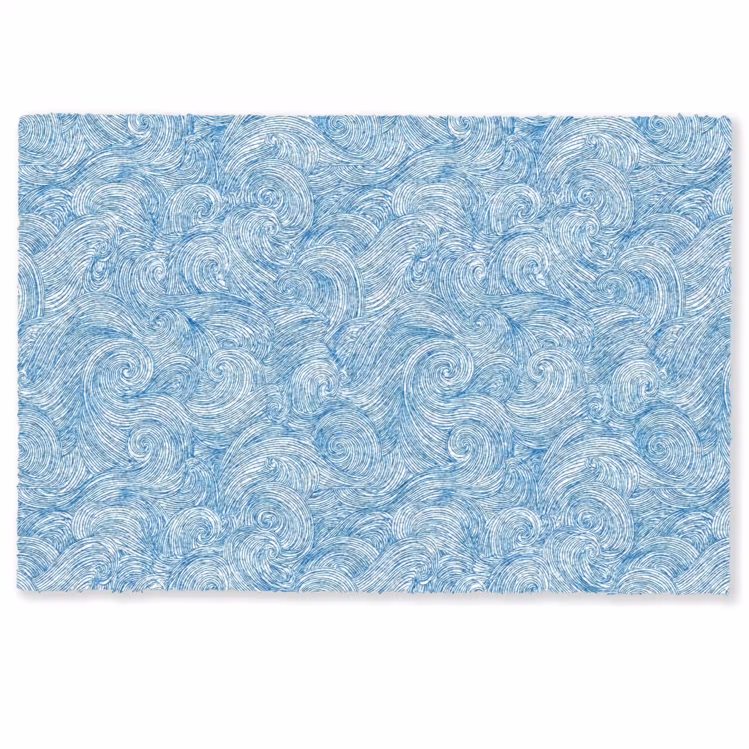 Blauw - Wit - Spiraal - Golven - Lijnen Deurmat klein 898 -zkaufland3d