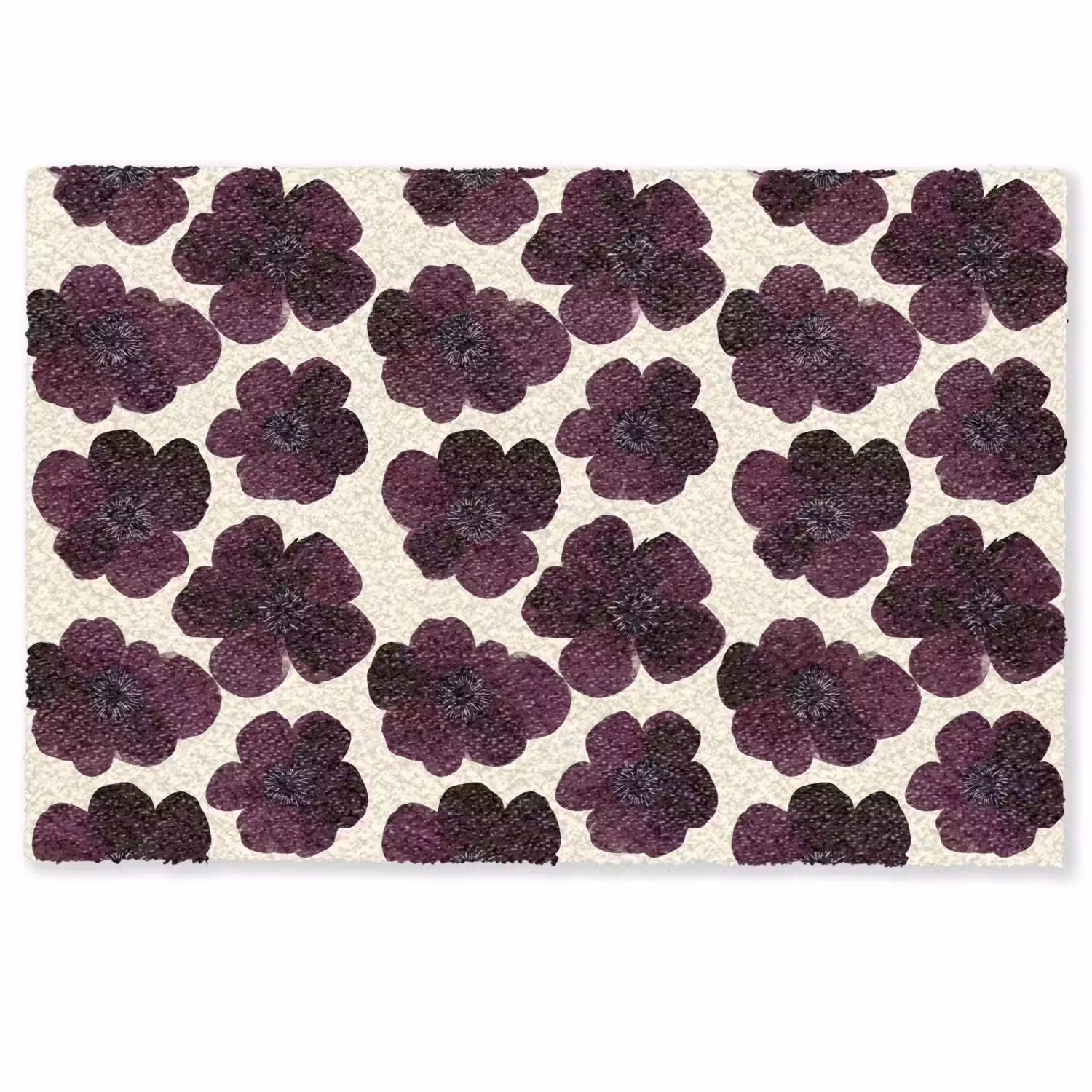 Bloemen - Aquarel - Paars Deurmat klein 898 -zkaufland3d