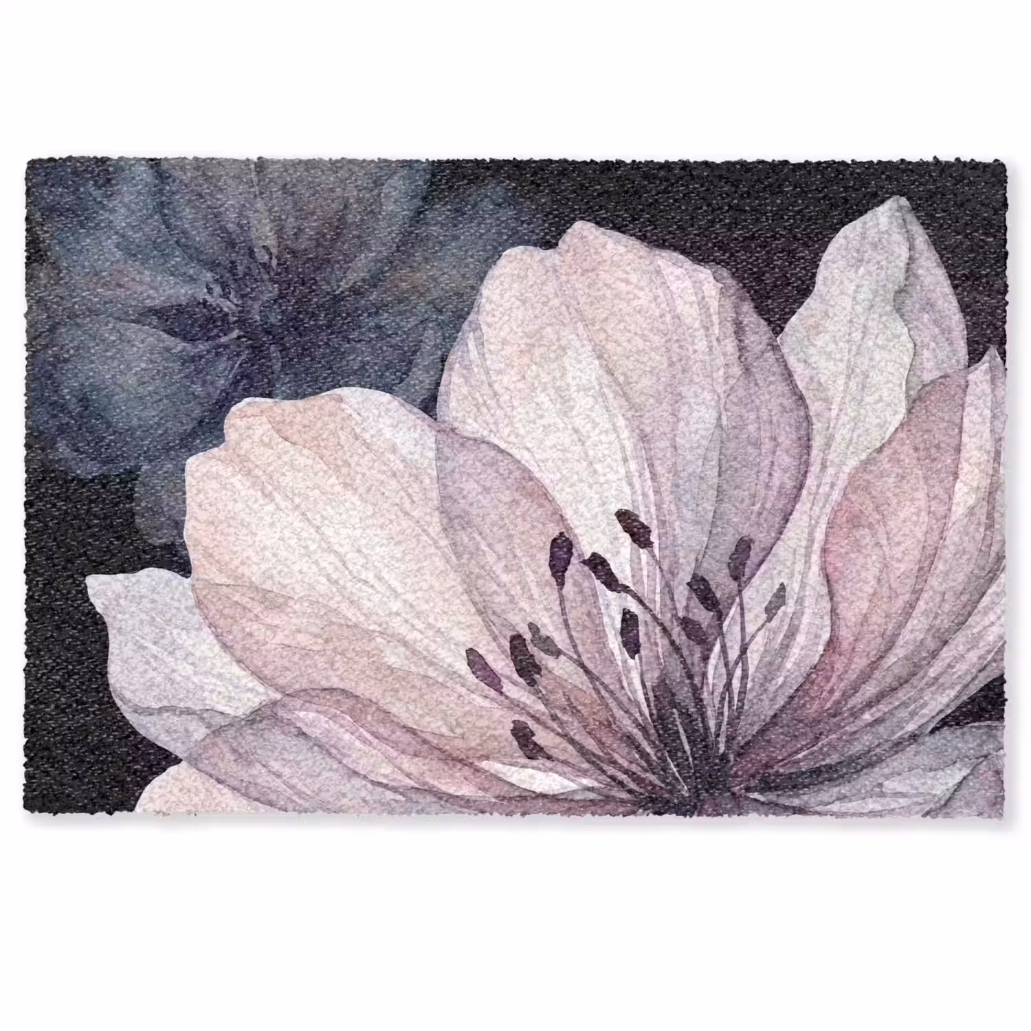 Bloemen - Aquarel - Modern - Roze - Donker Deurmat klein -zkaufland3d