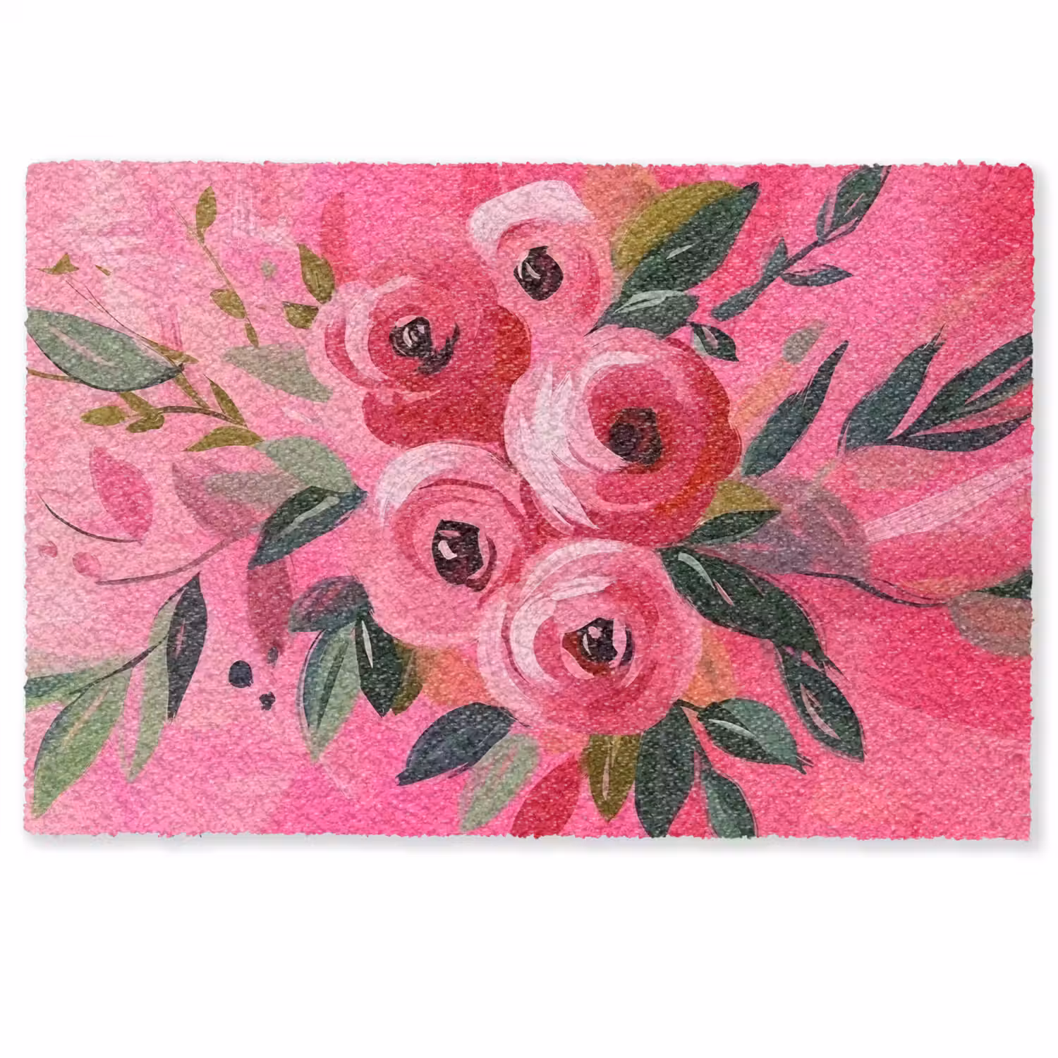 Bloemen - Verf - Roze Deurmat klein -zkaufland3d