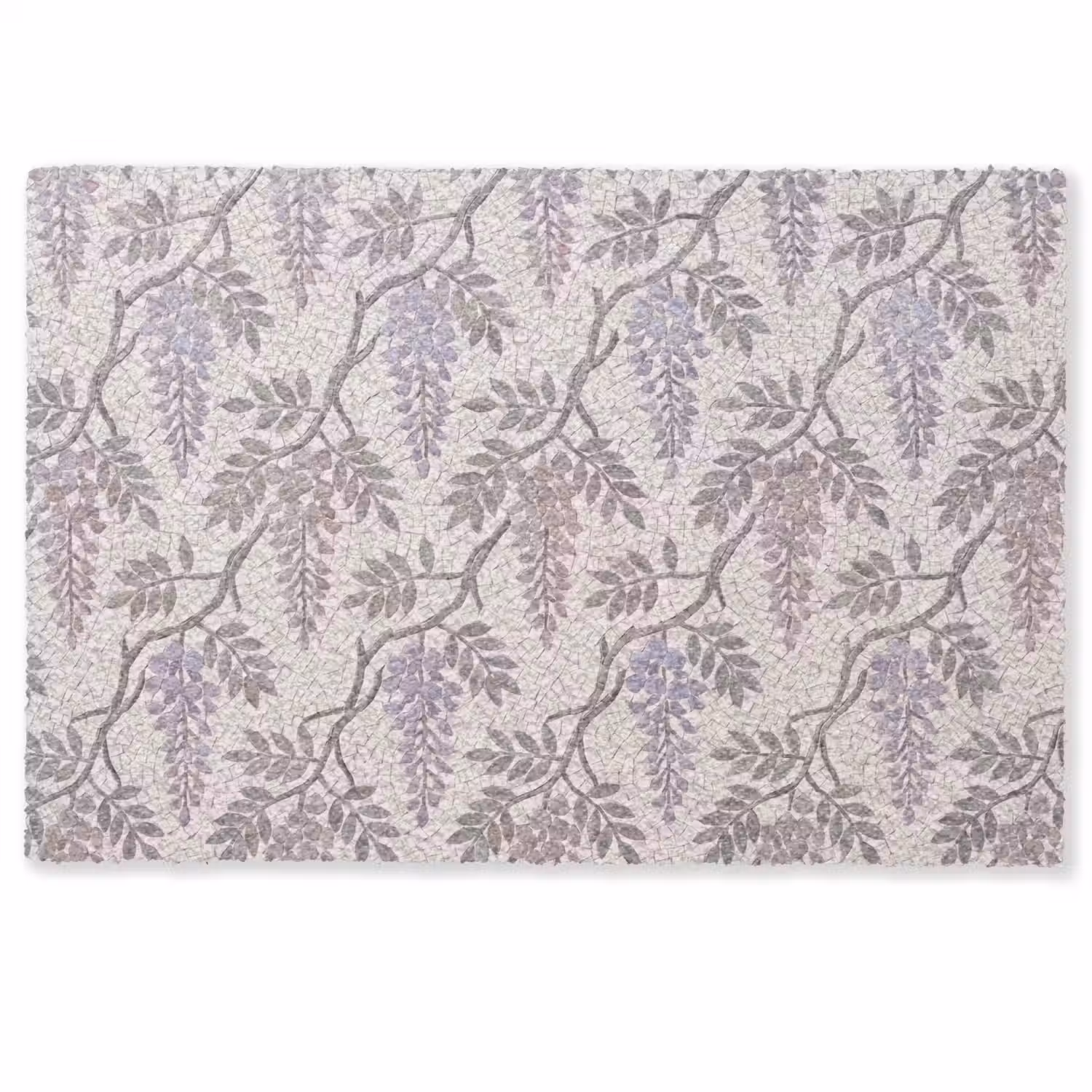 Bloemen - Mozaïek - Natuur - Patroon - Paars Deurmat klein -zkaufland3d
