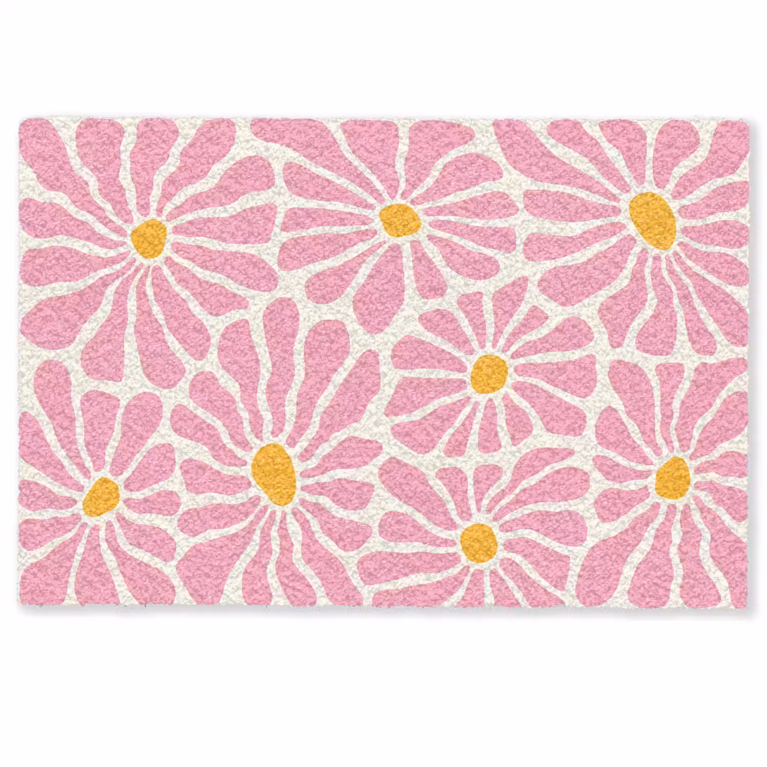 Bloemen - Patroon - Roze - Beige - Oranje Deurmat klein -zkaufland3d