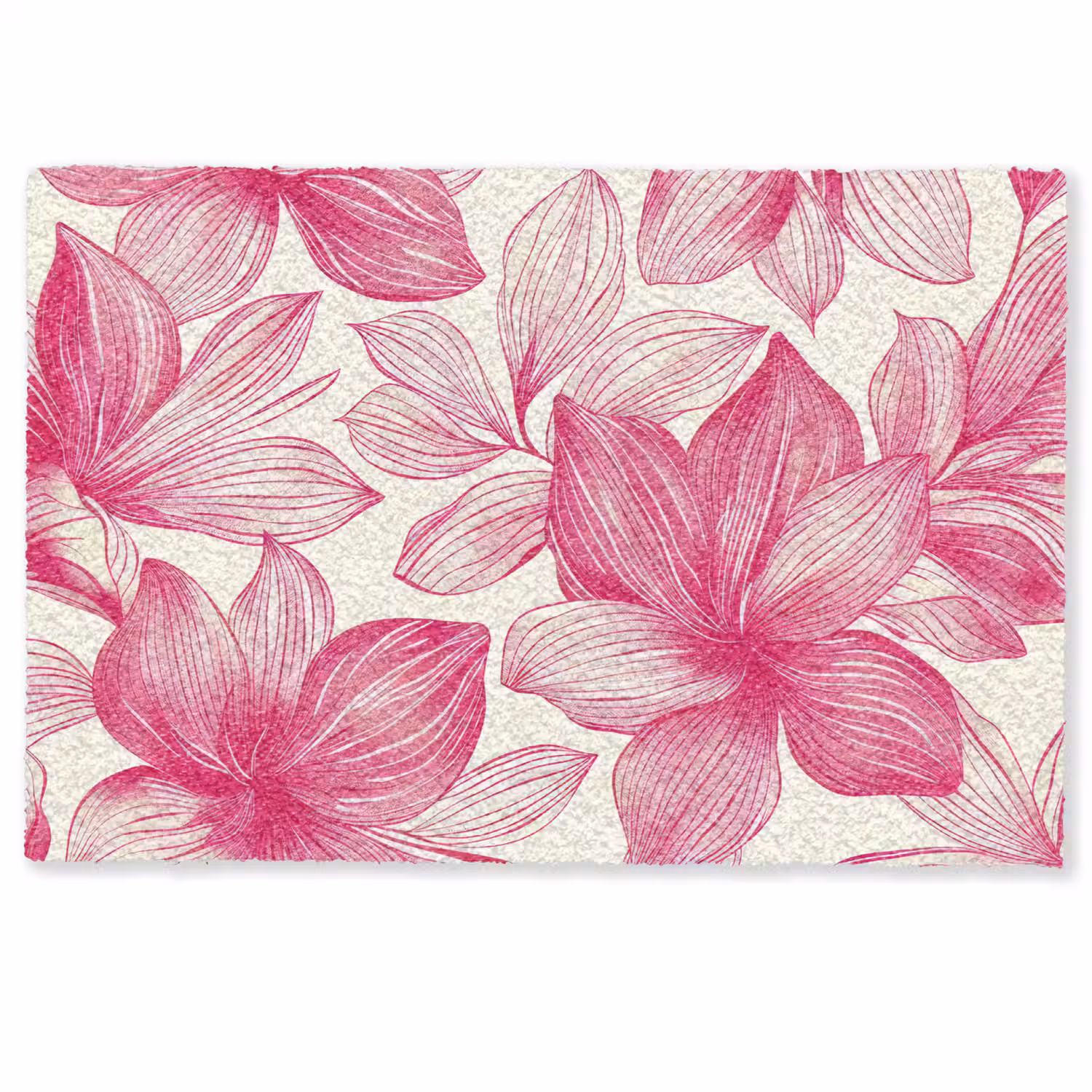 Bloemen - Patroon - Roze - Wit Deurmat klein -zkaufland3d