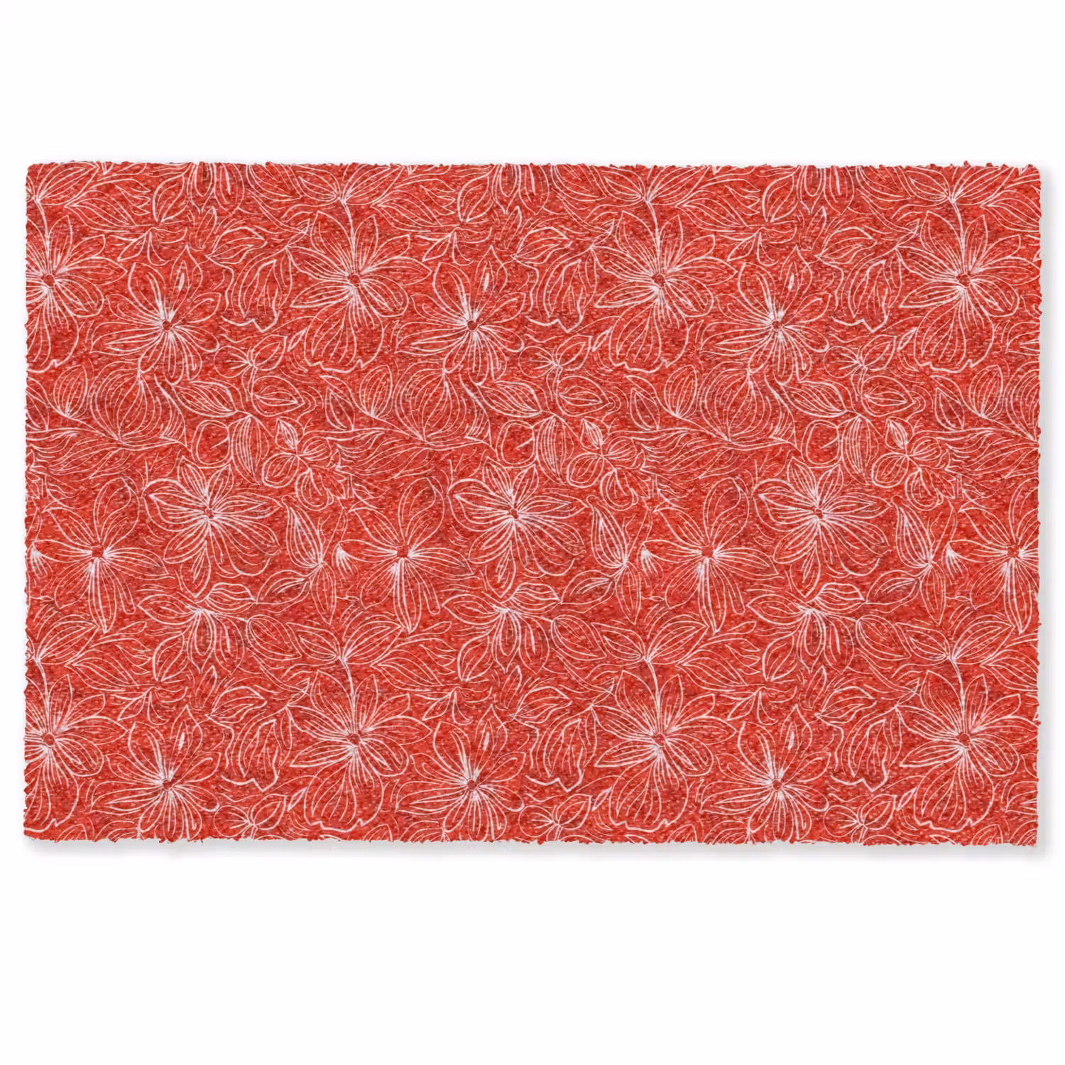 Bloemen - Patroon - Rood Deurmat klein 898 -zkaufland3d