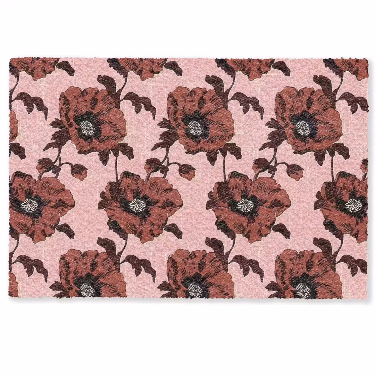 Bloemen - Retro - Rood Deurmat klein 898 -zkaufland3d