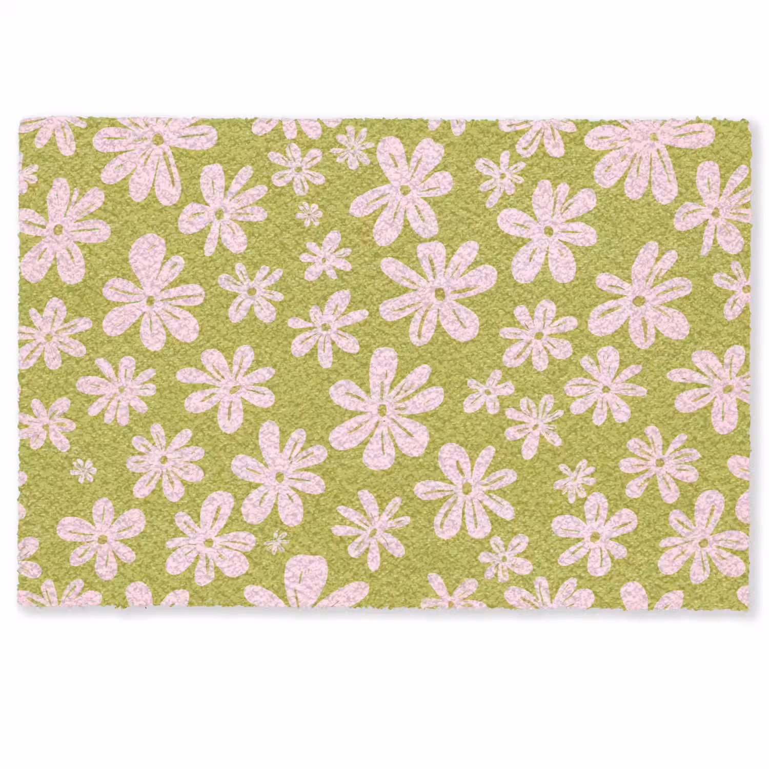 Bloemen - Roze - Getekend - Patroon Deurmat klein -zkaufland3d