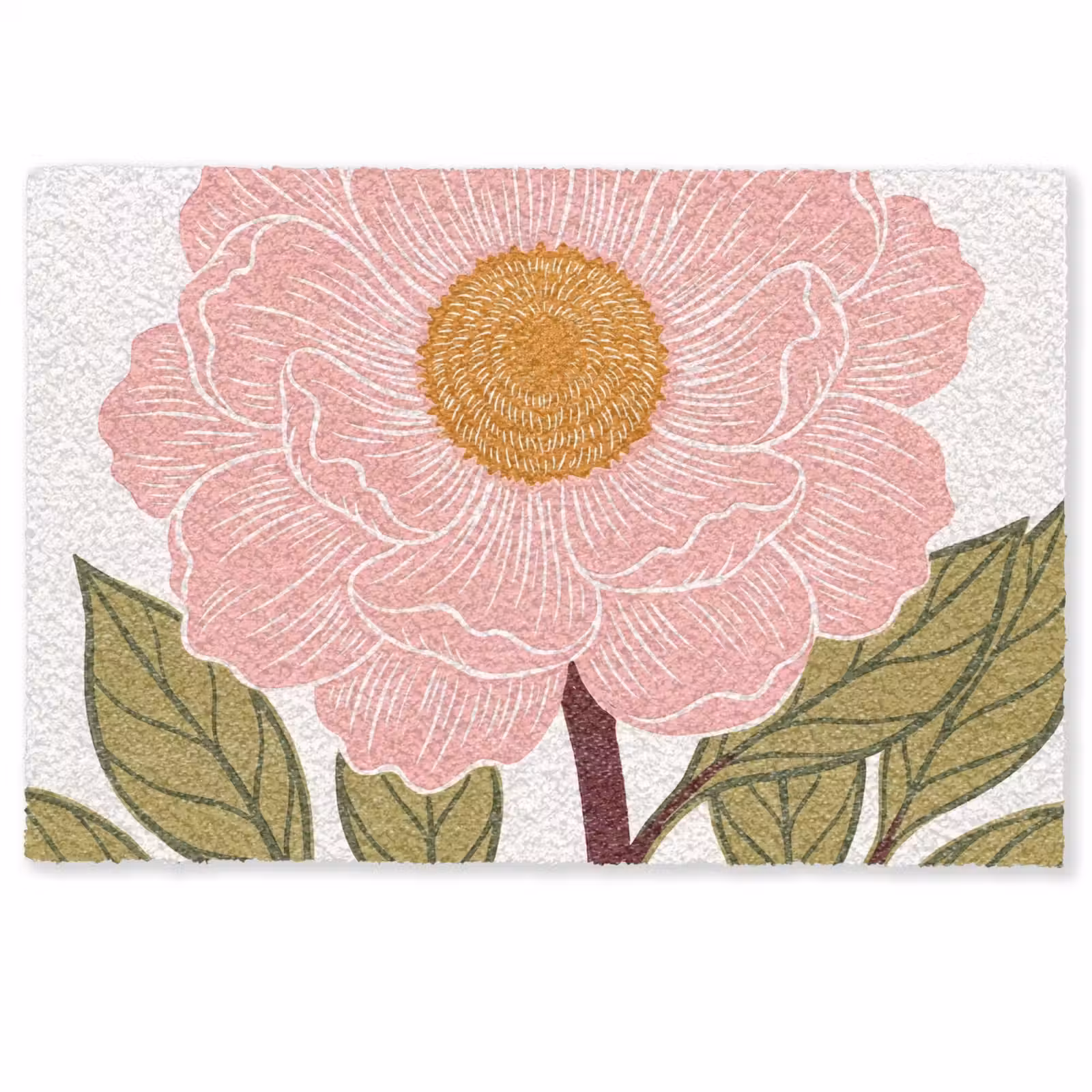 Fußmatte - Blumen – Rosa – Illustration - Bloemen - Roze - Illustratie Deurmat klein
