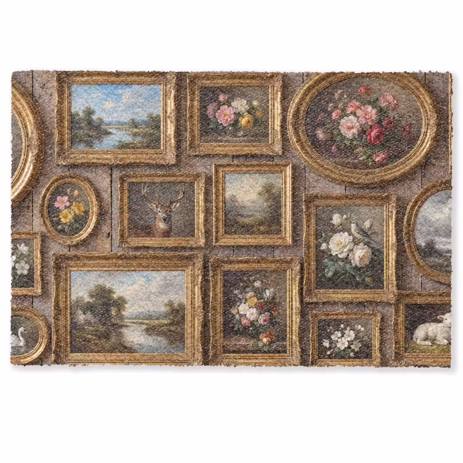 Bloemen - Rozen - Klassiek - Vaas - Kleurrijk Deurmat klein -zkaufland3d