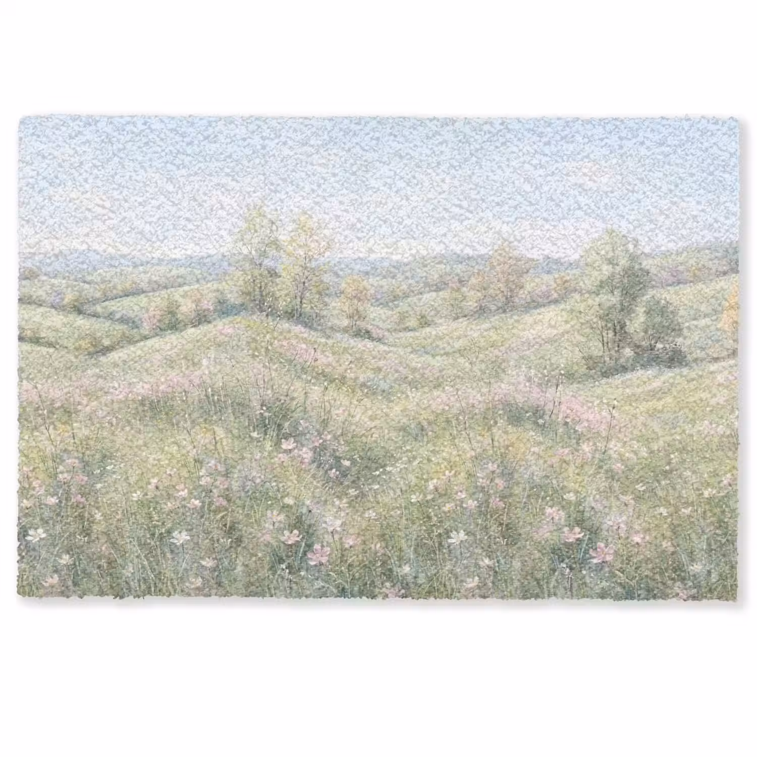 Bloemen veld - Bloemen - Groen Deurmat klein -zkaufland3d