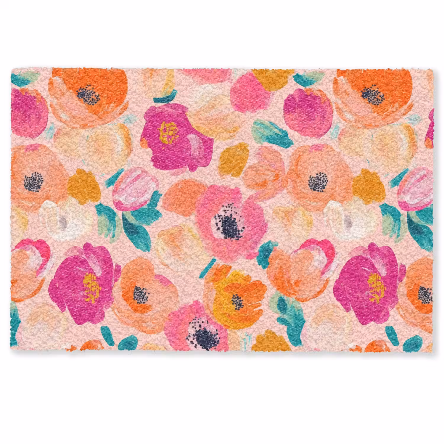 Bloesems - Vrolijk - Kleurrijk Deurmat klein 898 -zkaufland3d
