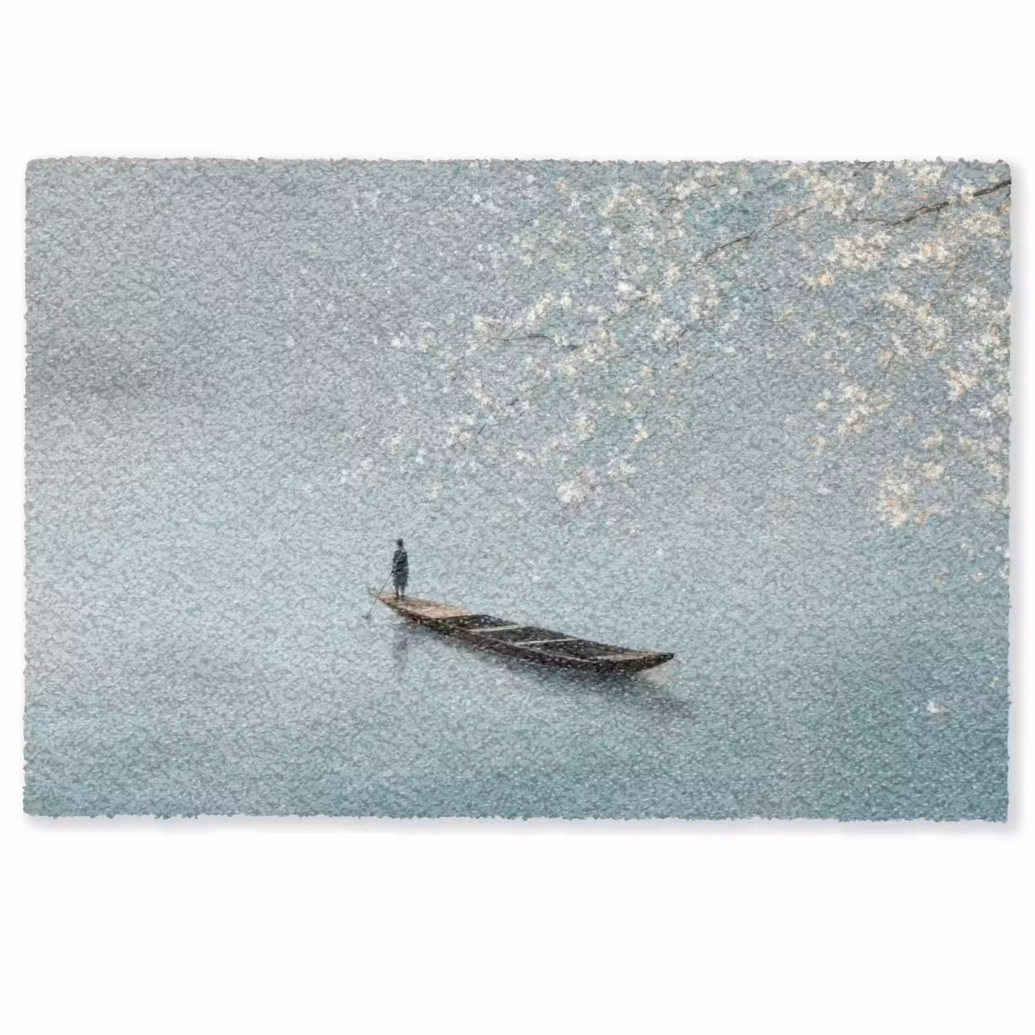 Bloesems - Minimalistisch - Wateroppervlak - Boot Deurmat klein -zkaufland3d