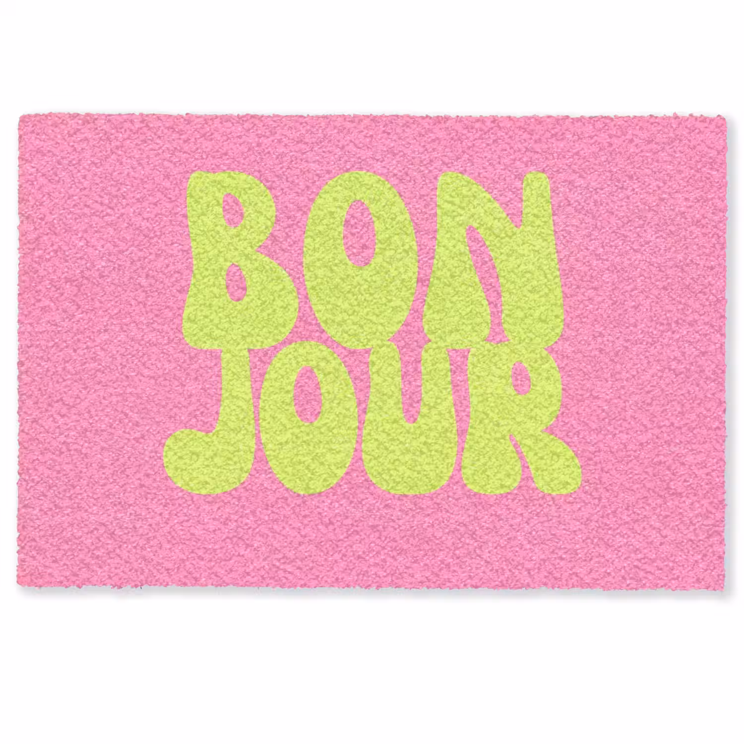 Bonjour - Roze - Fel groen Deurmat klein -zkaufland3d