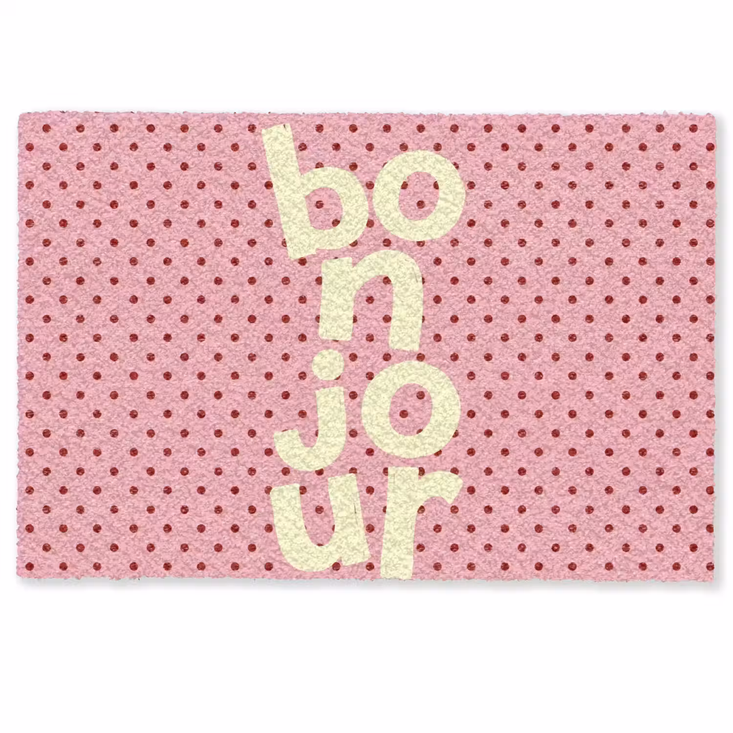 Bonjour - Stippen - Roze- Geel Deurmat klein -zkaufland3d