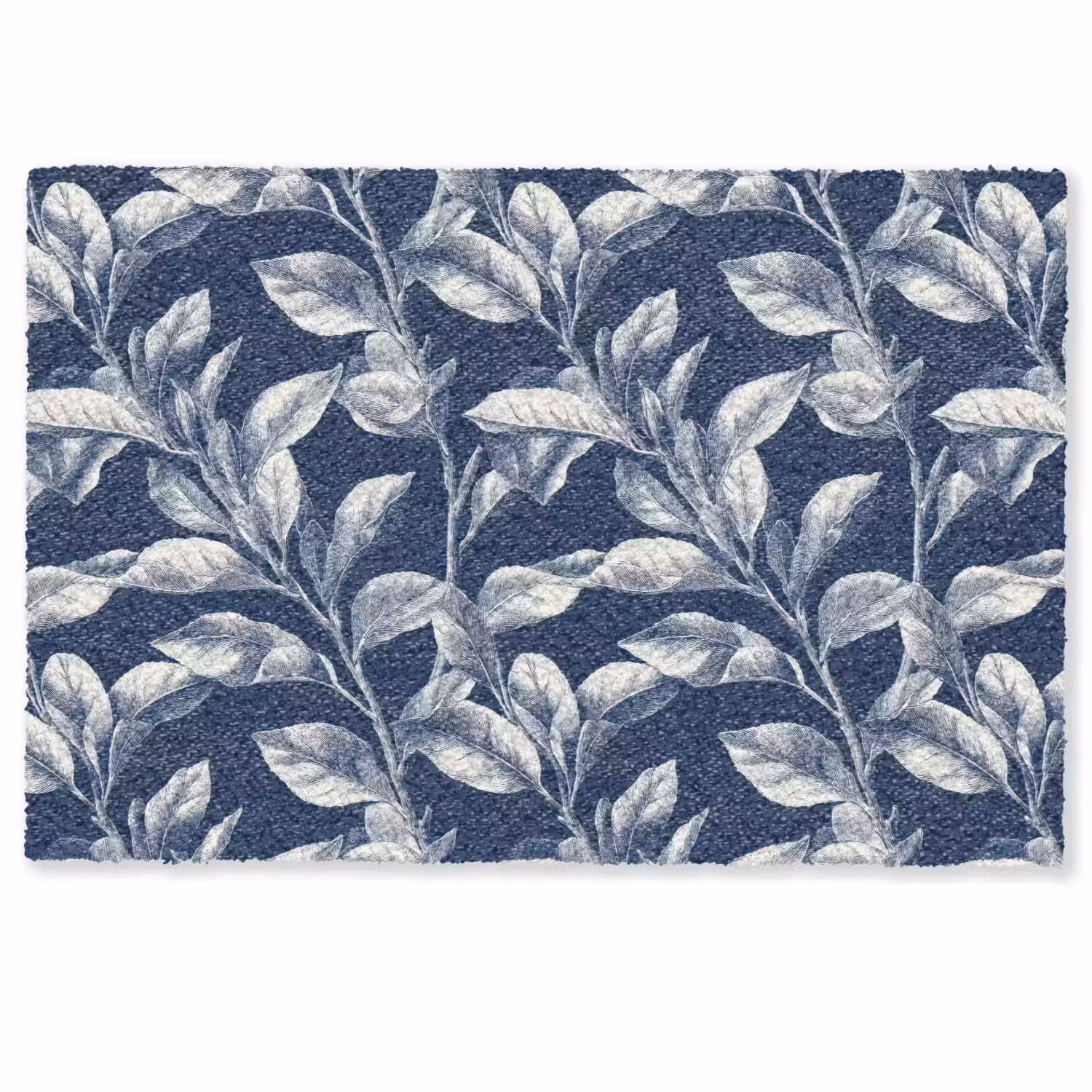 Botanisch - Patroon - Blauw Deurmat klein 898 -zkaufland3d