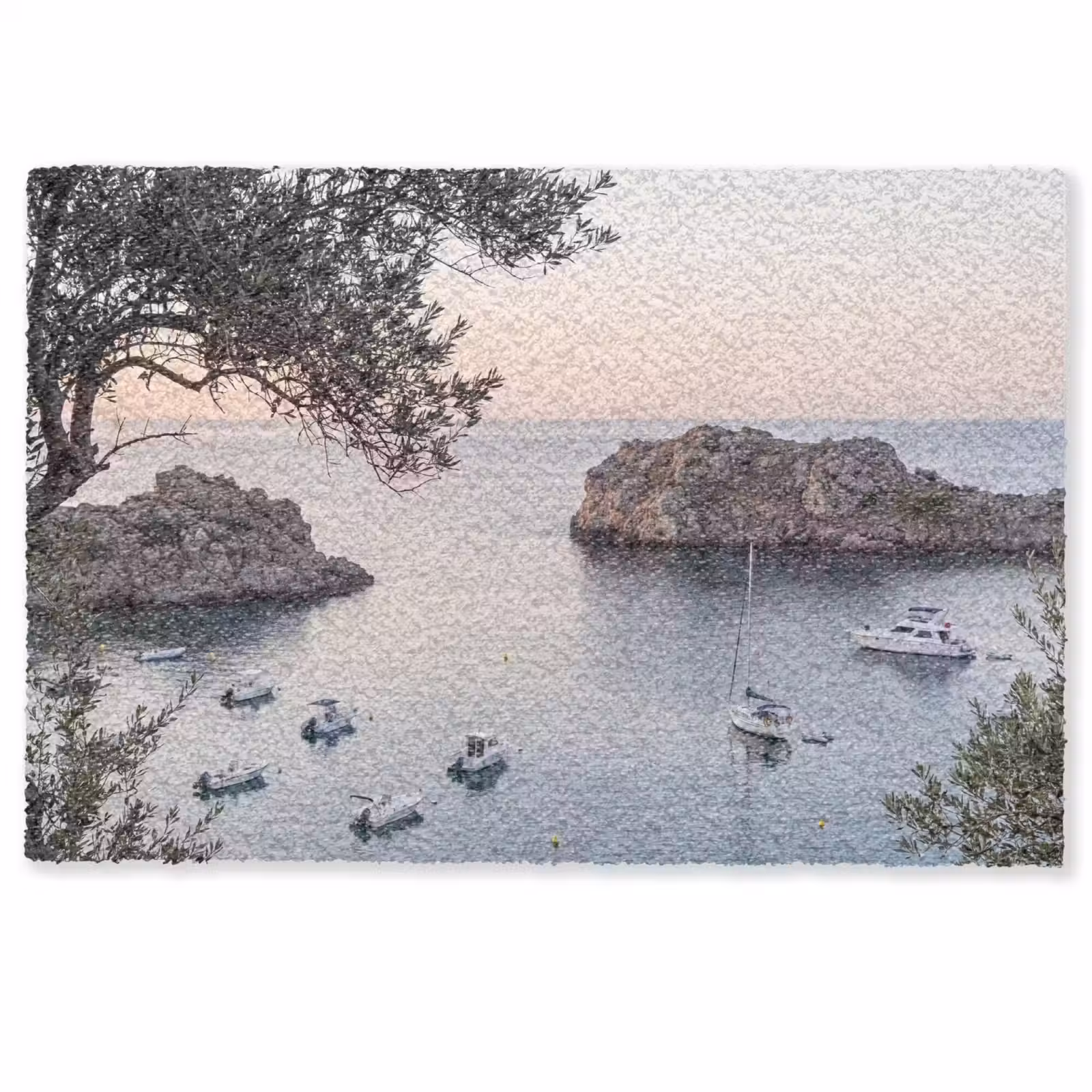 Fußmatte - Bucht – Boote – Sonnenuntergang - Baai - boten - zonsondergang Deurmat klein
