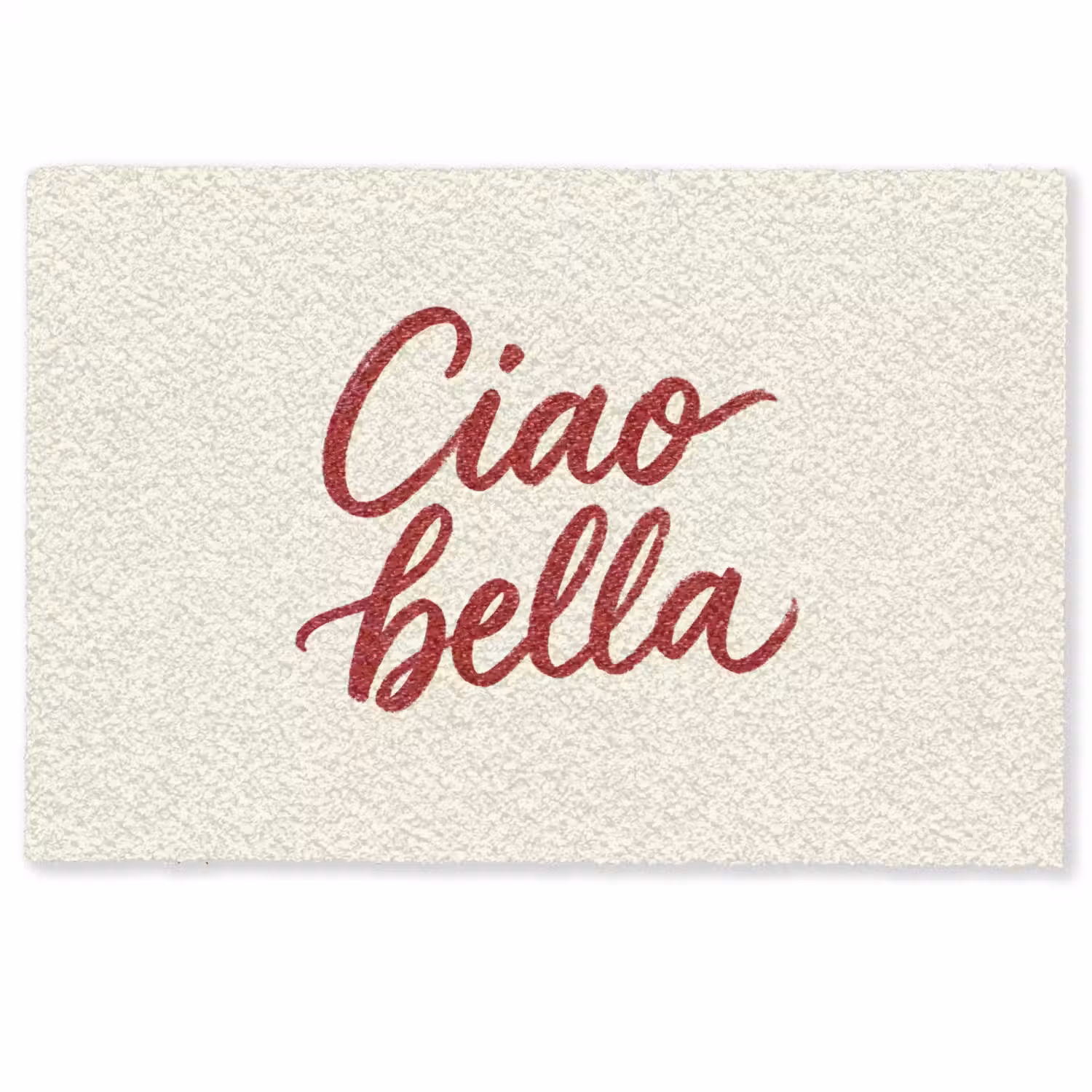 Ciao bella - Rood - Wit - Minimalistisch Deurmat klein -zkaufland3d