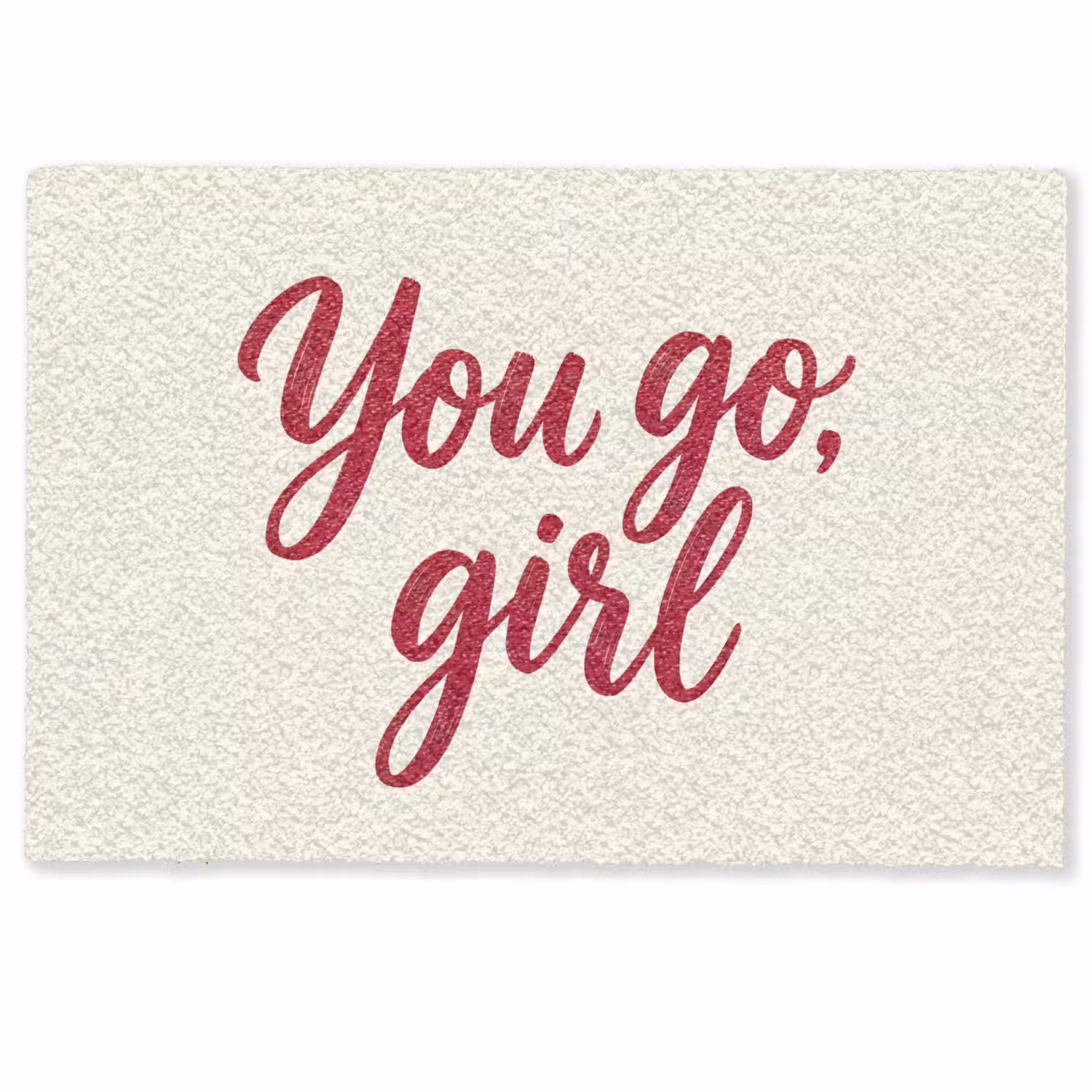 you go girl - Rood - Wit Deurmat klein -zkaufland3d