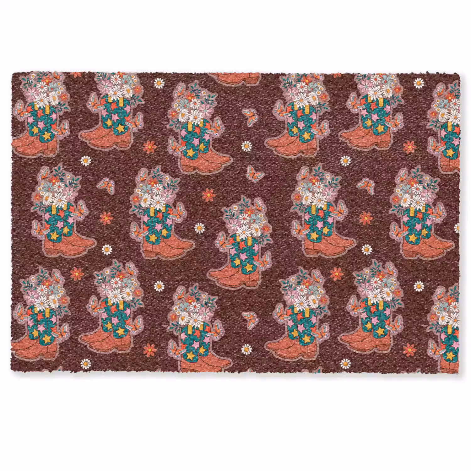 Donker - Cowboy - Laars - Patroon Deurmat klein 898 -zkaufland3d