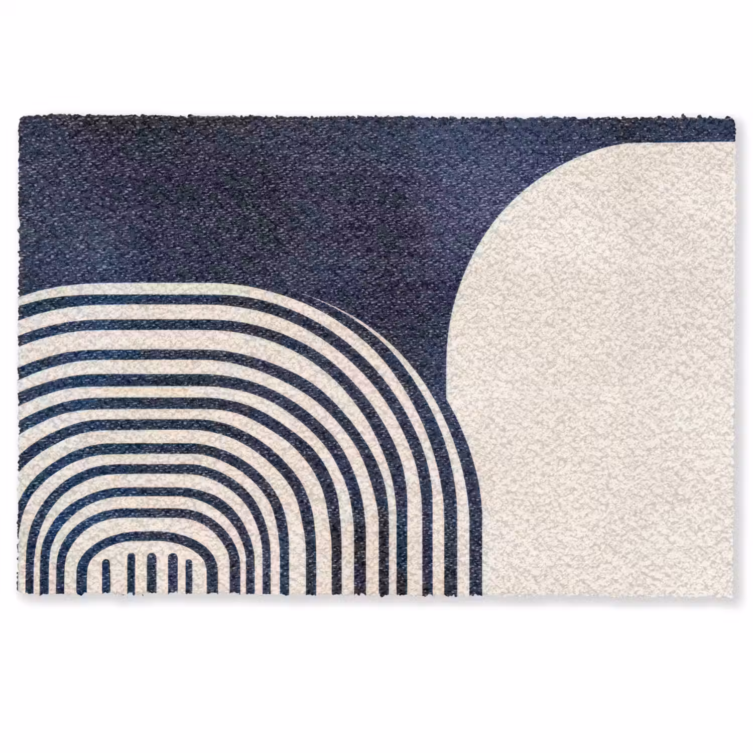 Donkerblauw - Abstract - Lijnen Deurmat klein -zkaufland3d