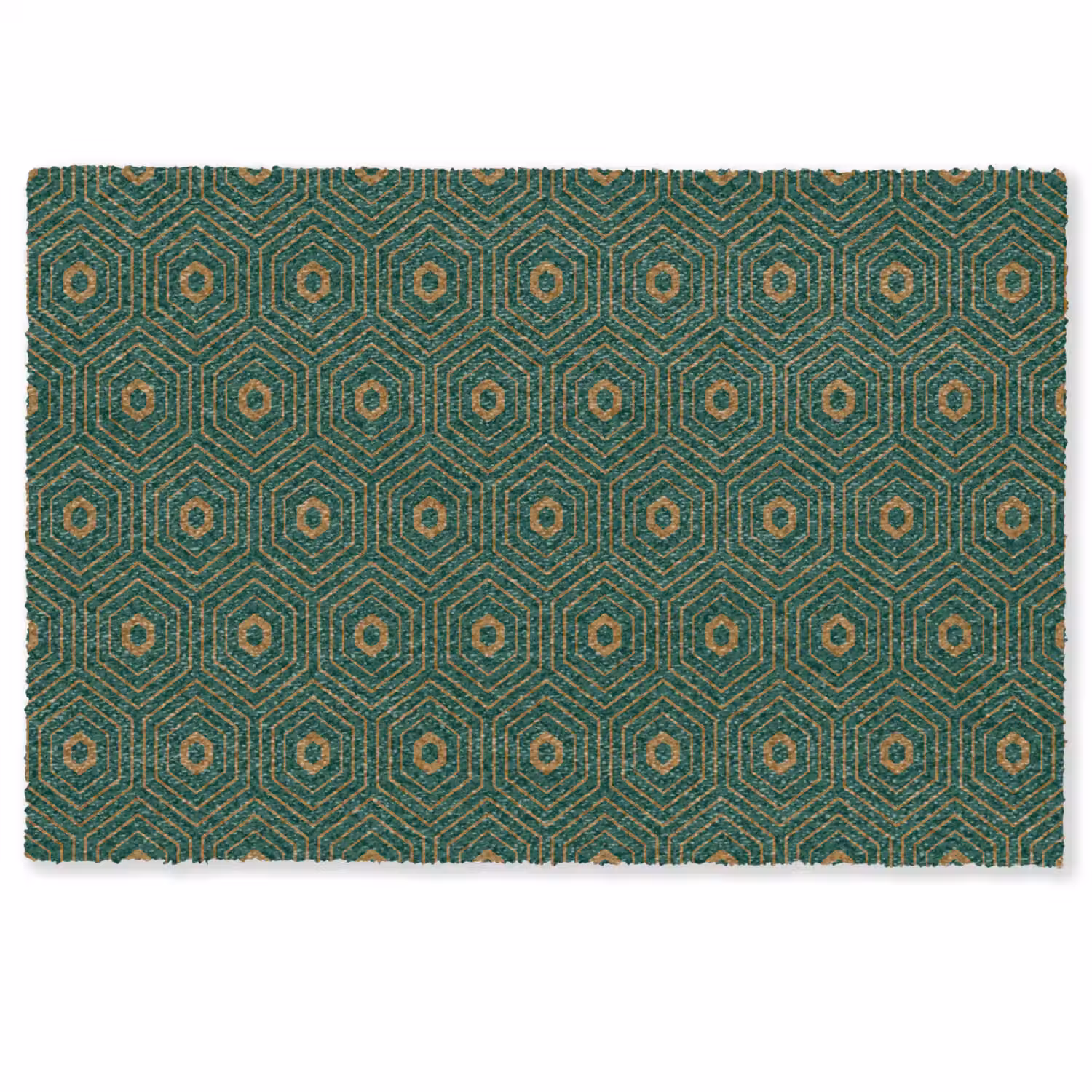 Donkergroen - Modern - Patroon - Goud Deurmat klein 898 -zkaufland3d