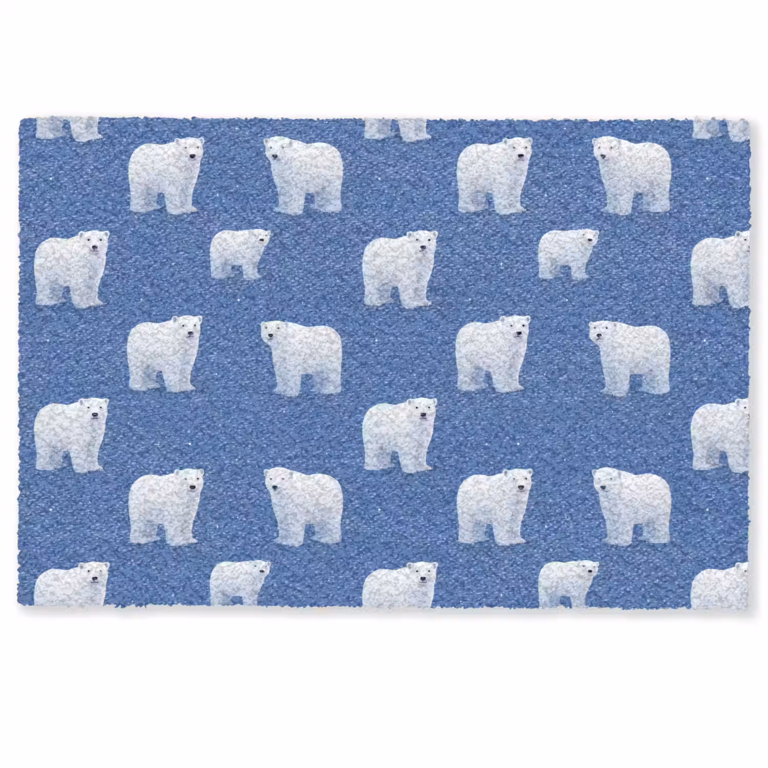 IJsbeer - Patroon - Blauw Deurmat klein 898 -zkaufland3d
