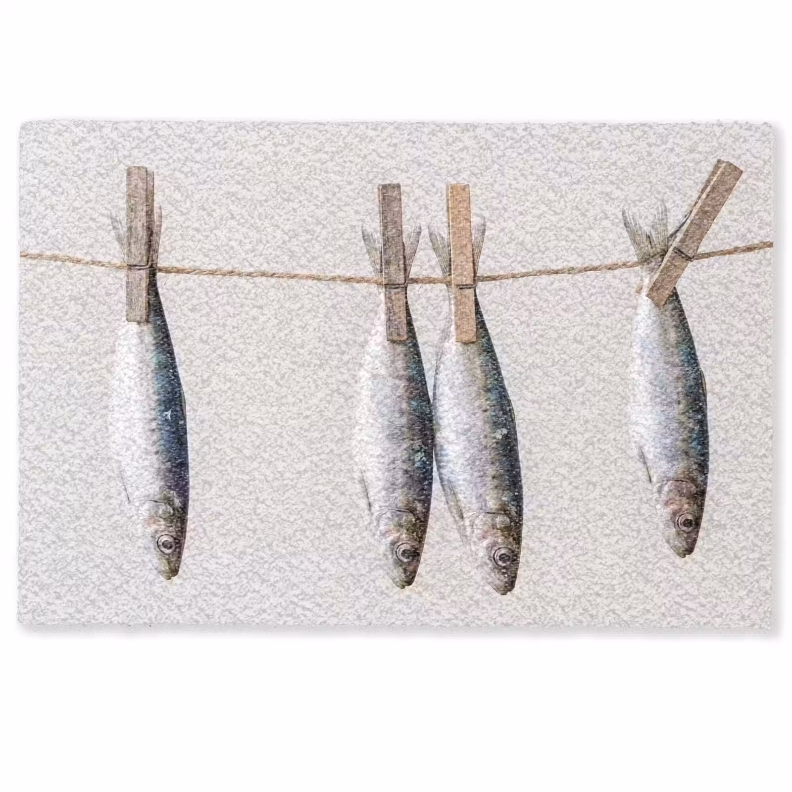Fußmatte - Fisch – Hängend – Essen - Vis - Hangend - Eten Deurmat klein