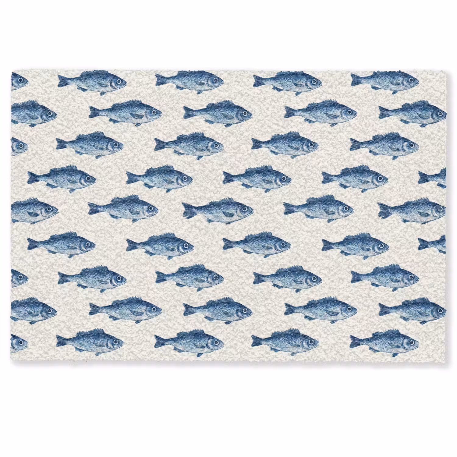 Vis - Patroon - Blauw Deurmat klein 898 -zkaufland3d