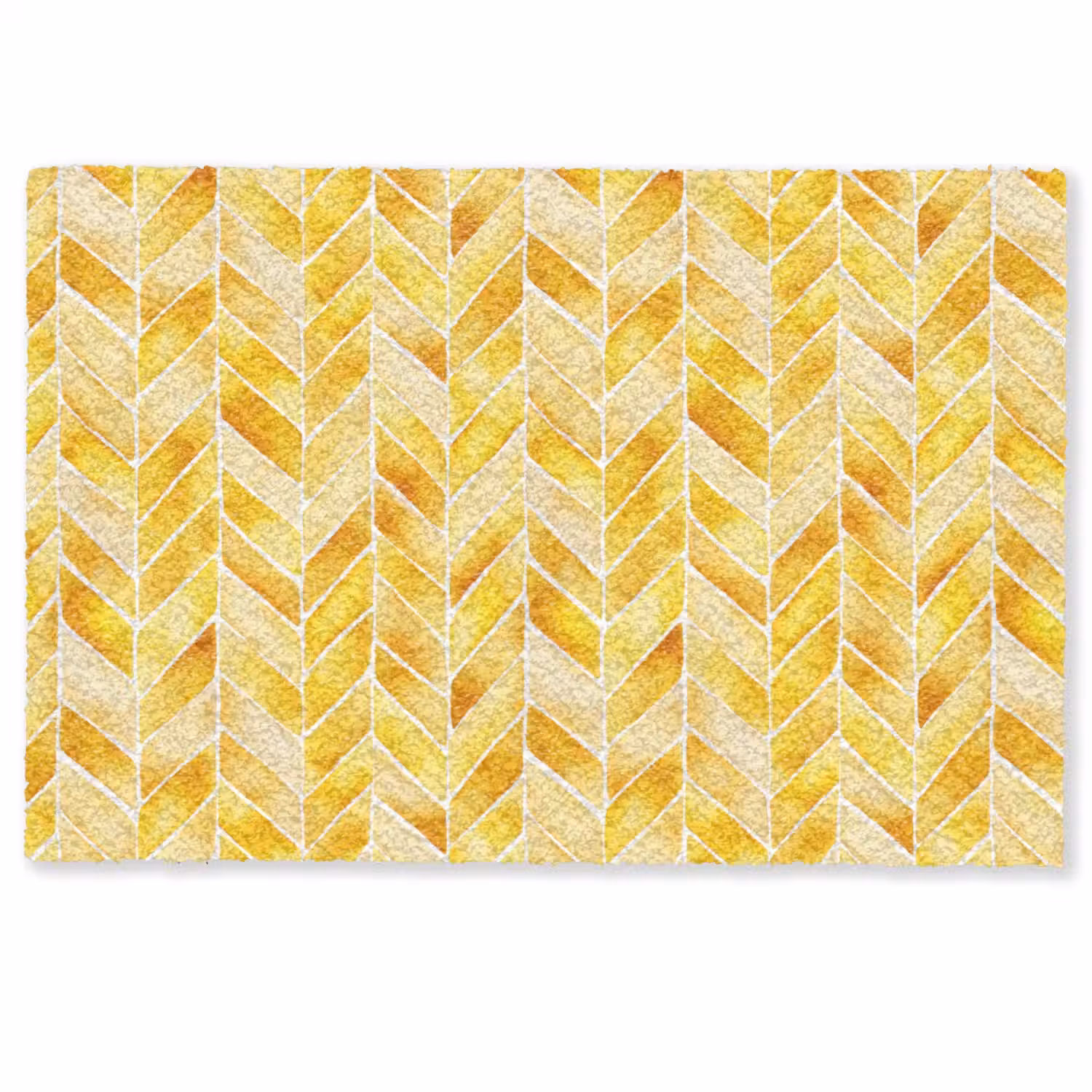 Visgraat - Aquarel - Patronen - Goudgeel Deurmat klein 898 -zkaufland3d